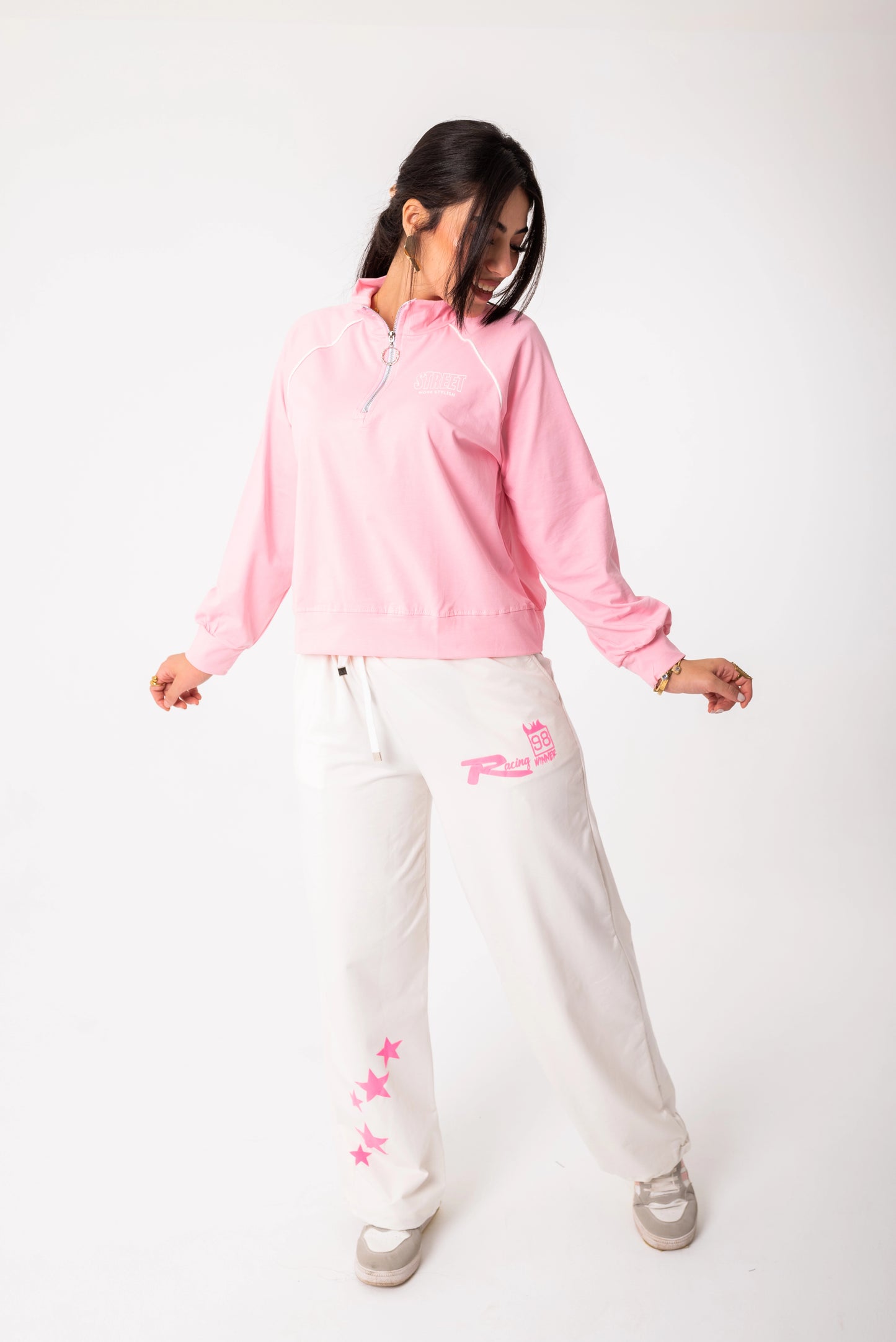 Viva Women Tracksuit Set | Pink * White