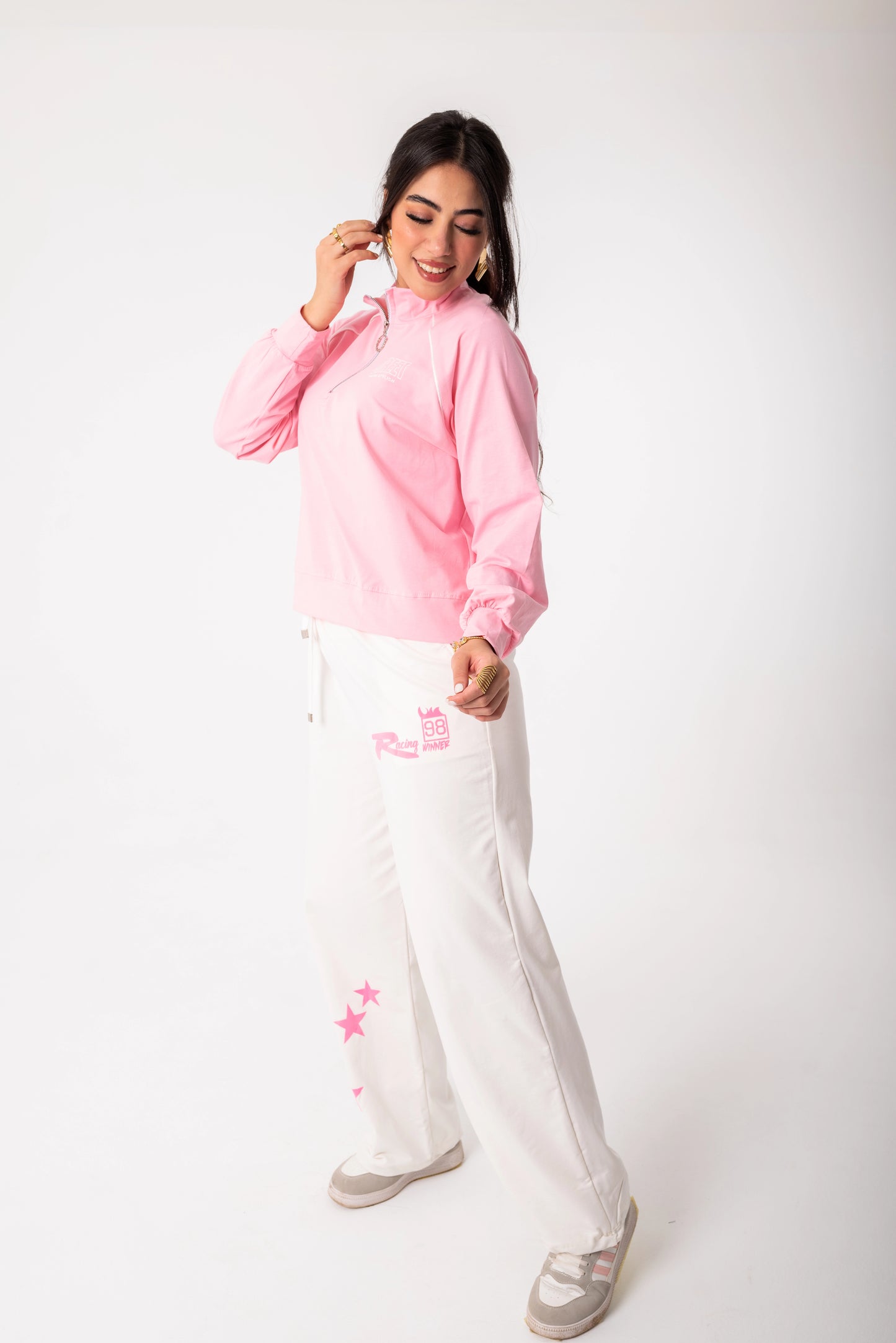 Viva Women Tracksuit Set | Pink * White