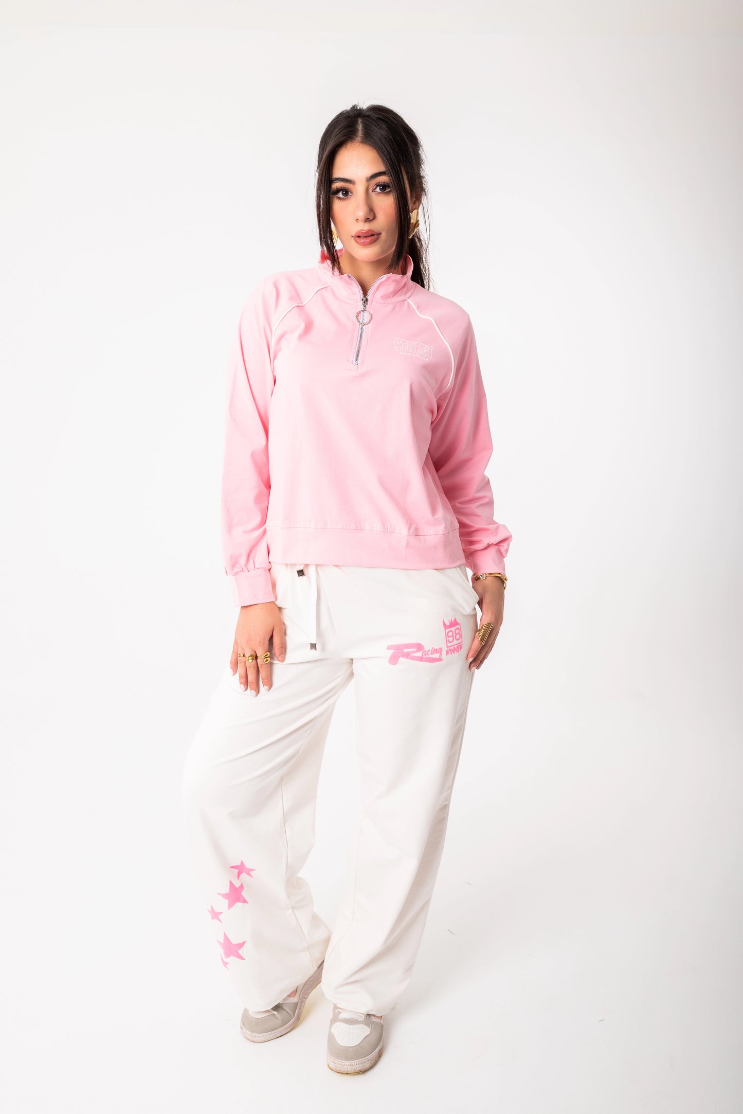 Viva Women Tracksuit Set | Pink * White