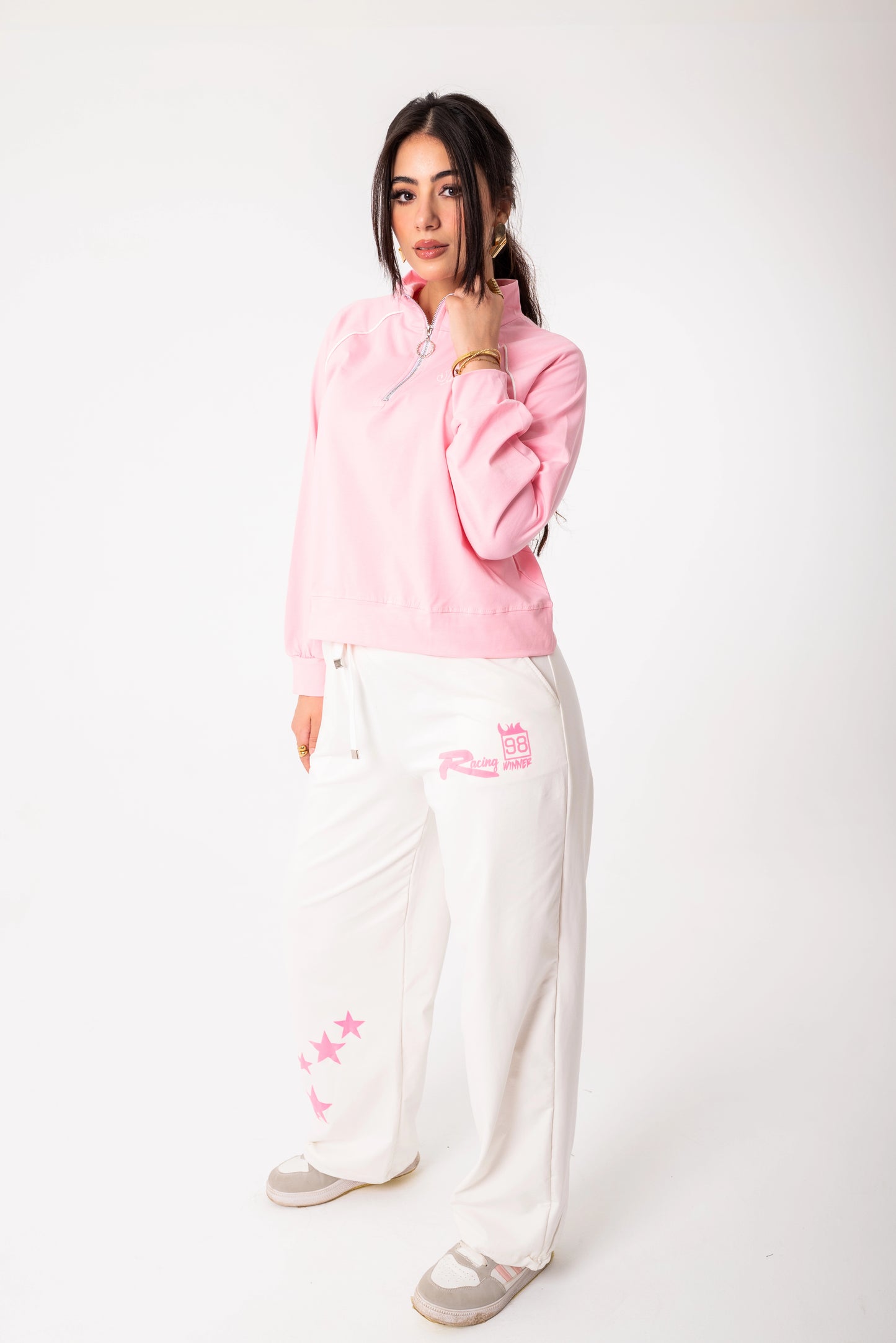 Viva Women Tracksuit Set | Pink * White