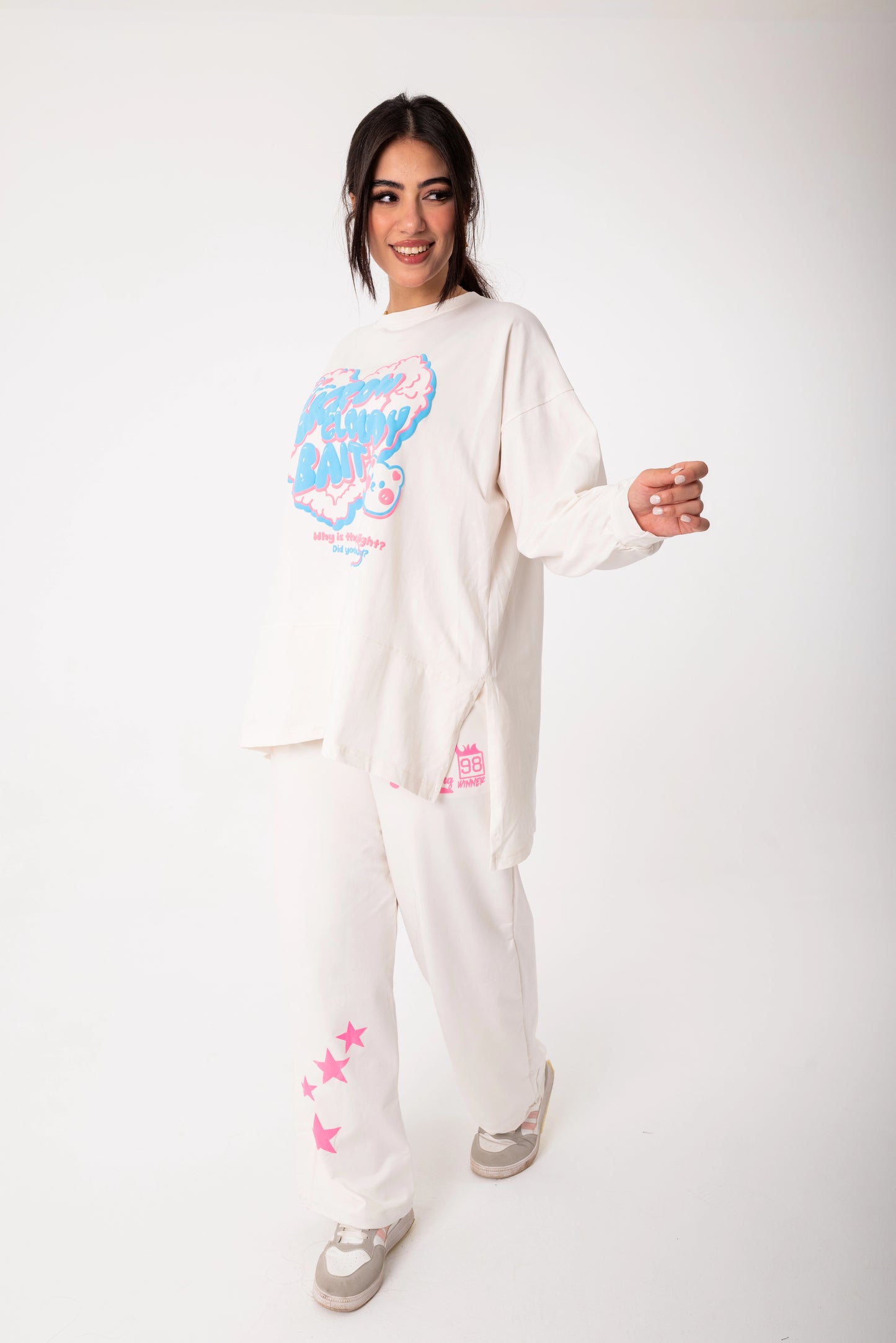 Panda Women Tracksuit Set | White