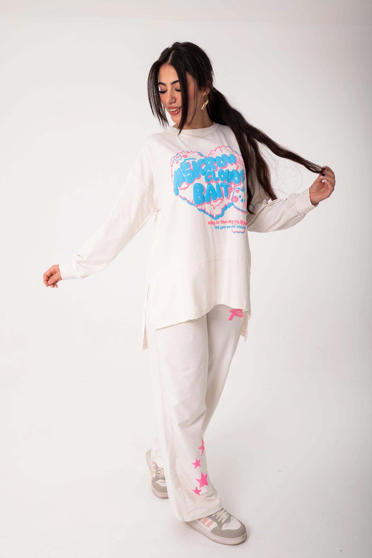 Panda Women Tracksuit Set | White