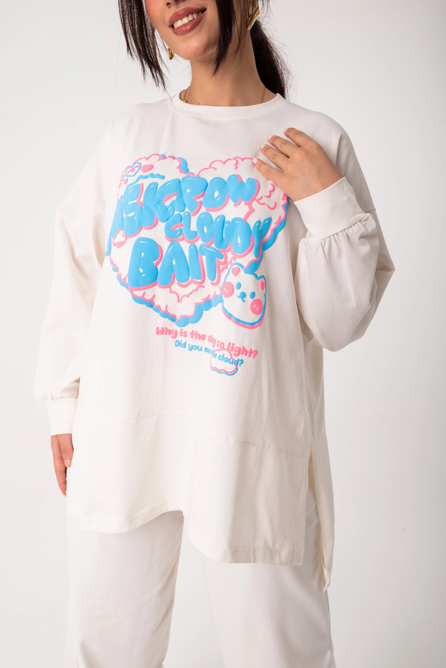 Panda Women Tracksuit Set | White