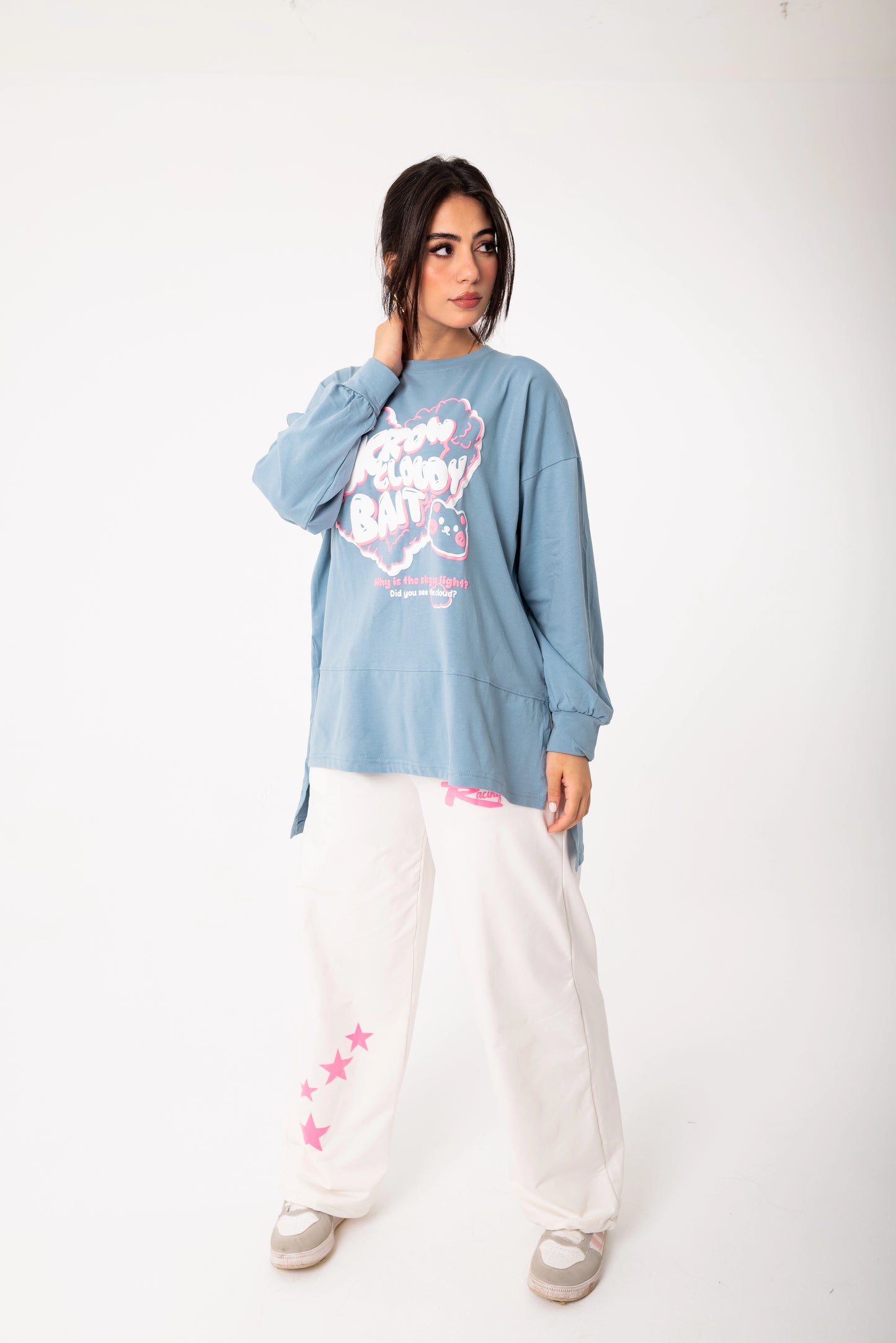 Panda Women Tracksuit Set | Blue * White