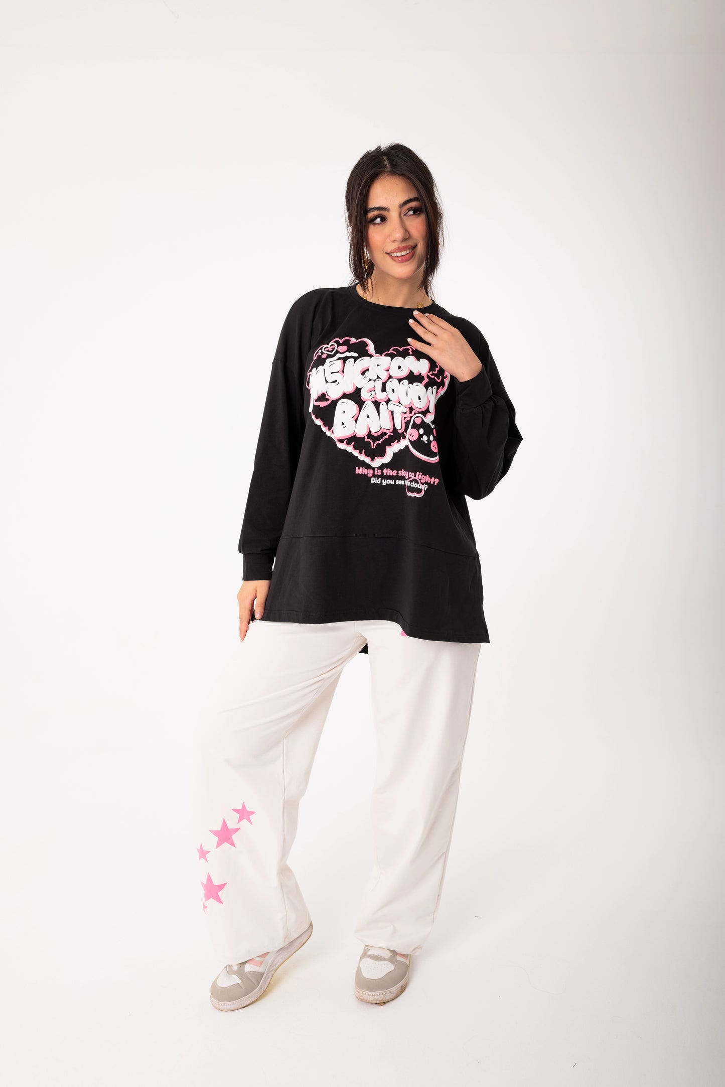 Panda Women Tracksuit Set | Black * White