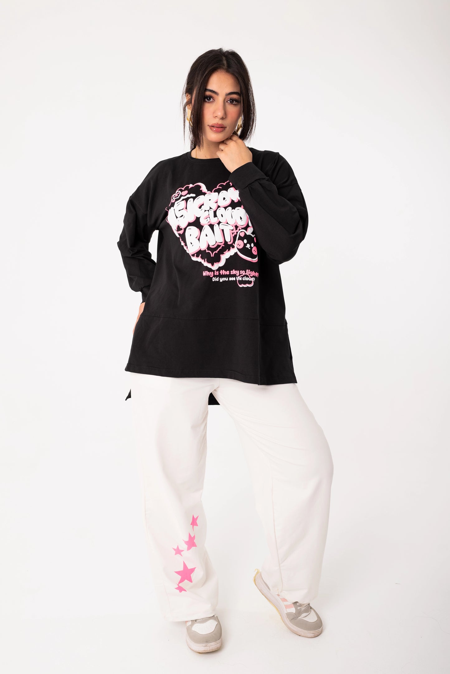 Panda Women Tracksuit Set | Black * White