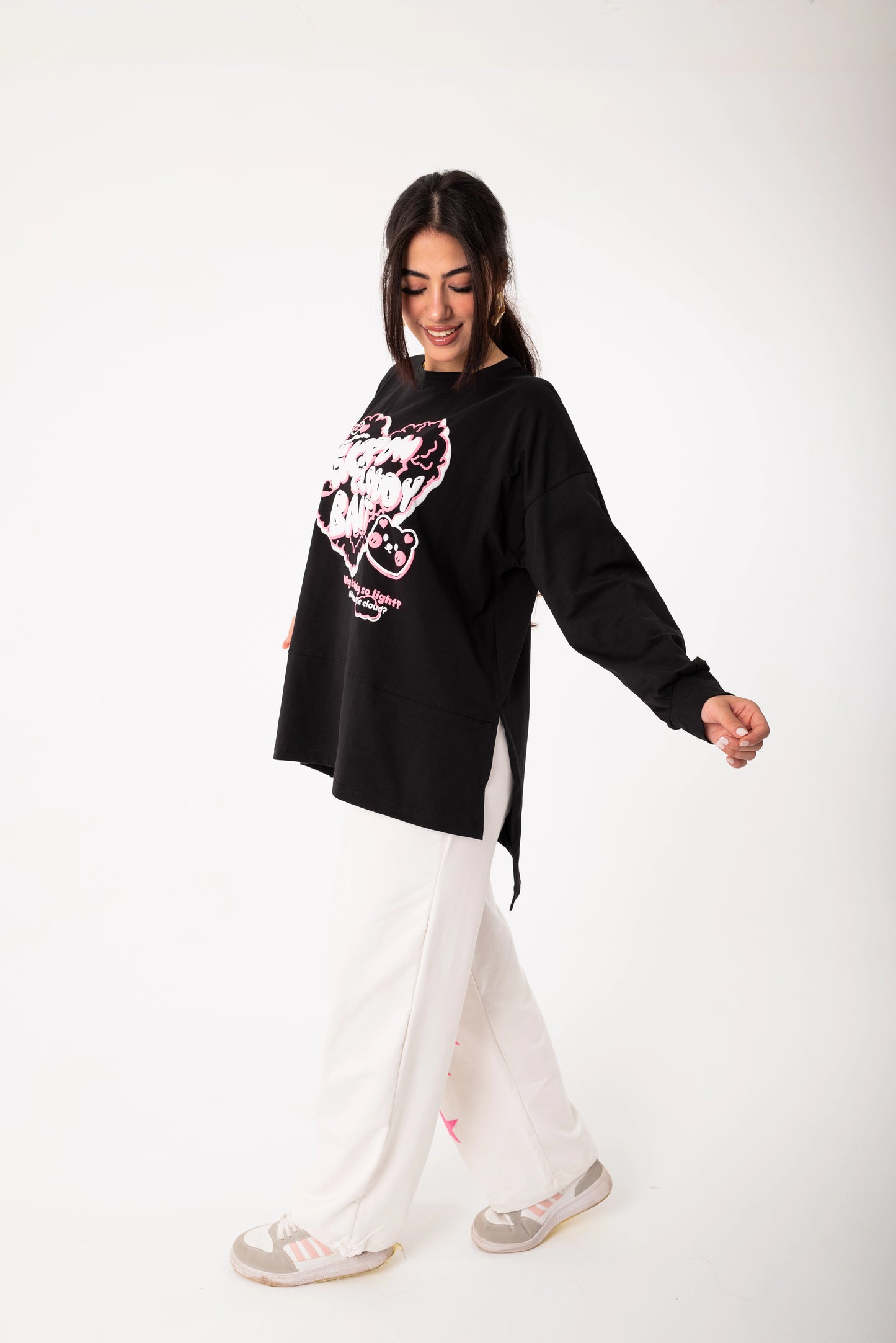 Panda Women Tracksuit Set | Black * White