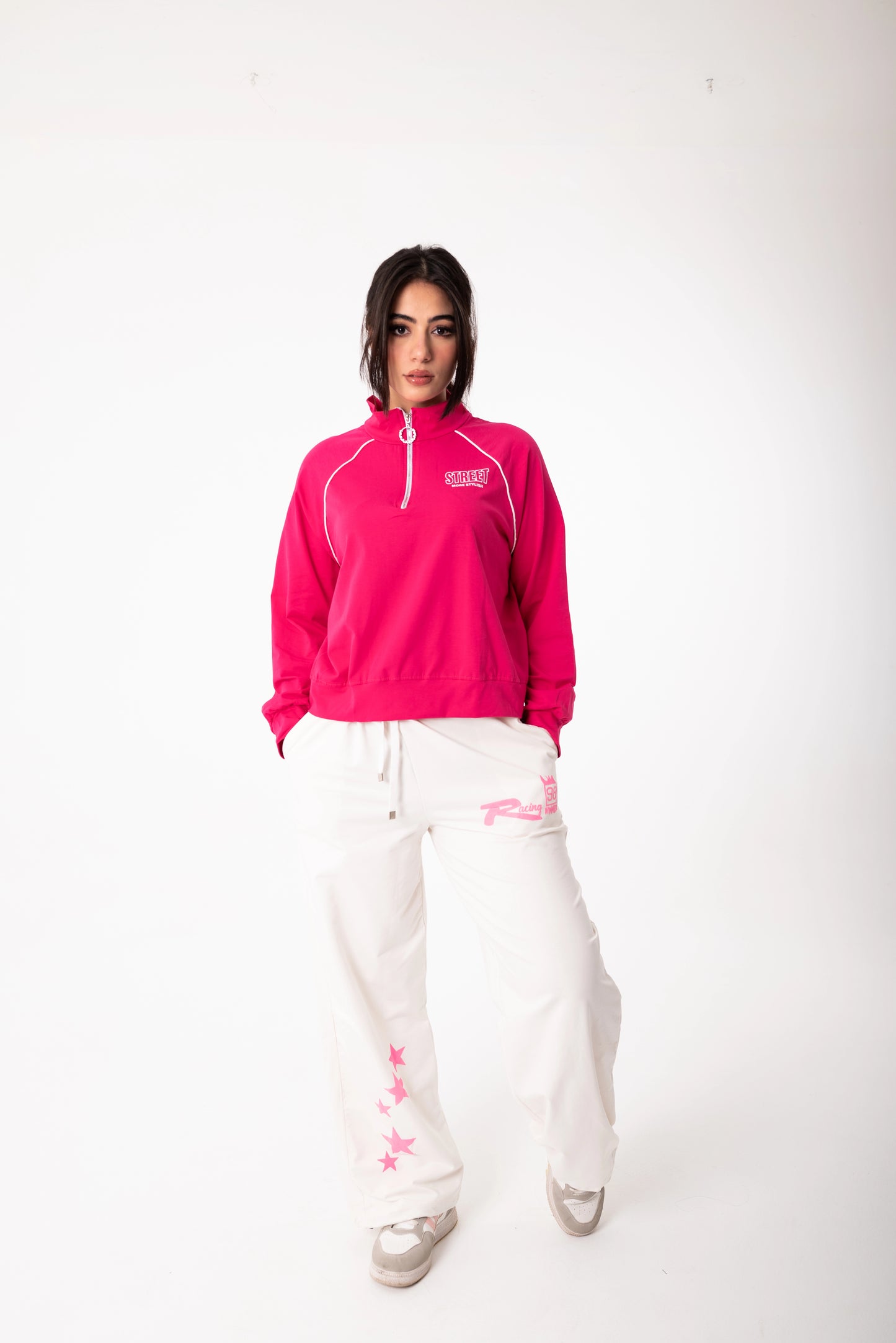 Viva Women Tracksuit Set | Fuchsia * White
