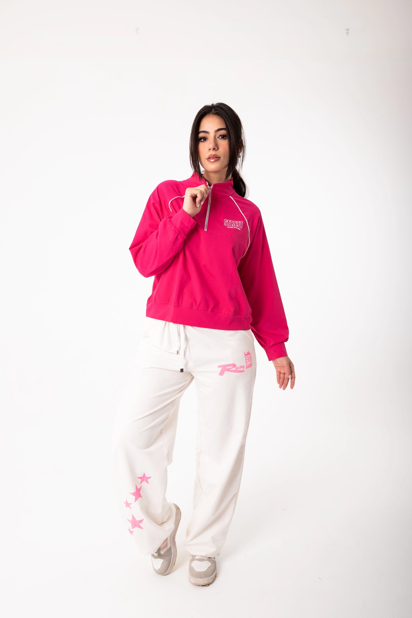 Viva Women Tracksuit Set | Fuchsia * White