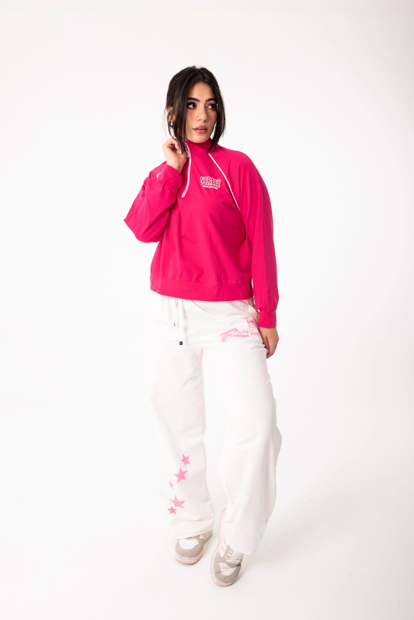 Viva Women Tracksuit Set | Fuchsia * White