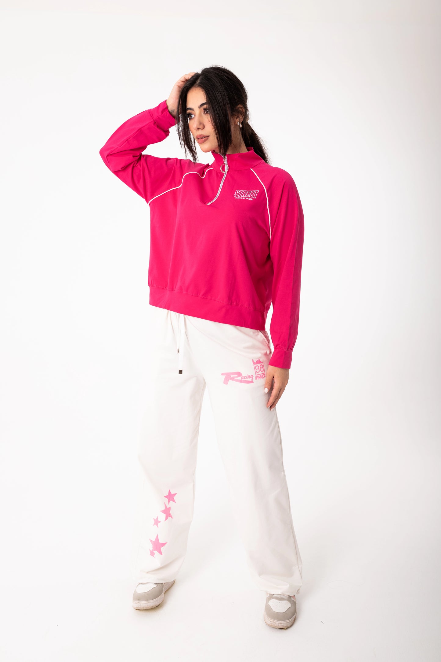 Viva Women Tracksuit Set | Fuchsia * White