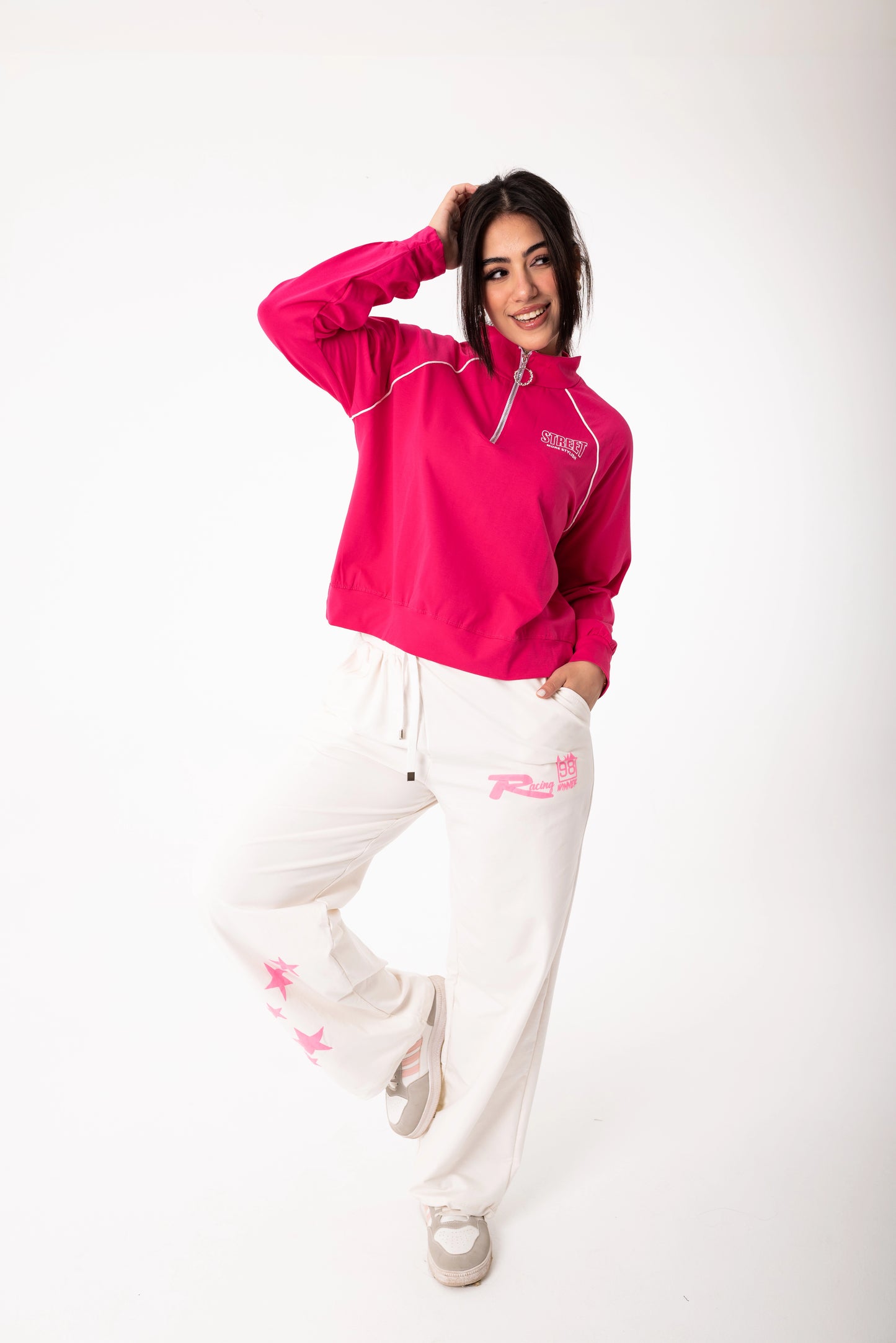 Viva Women Tracksuit Set | Fuchsia * White
