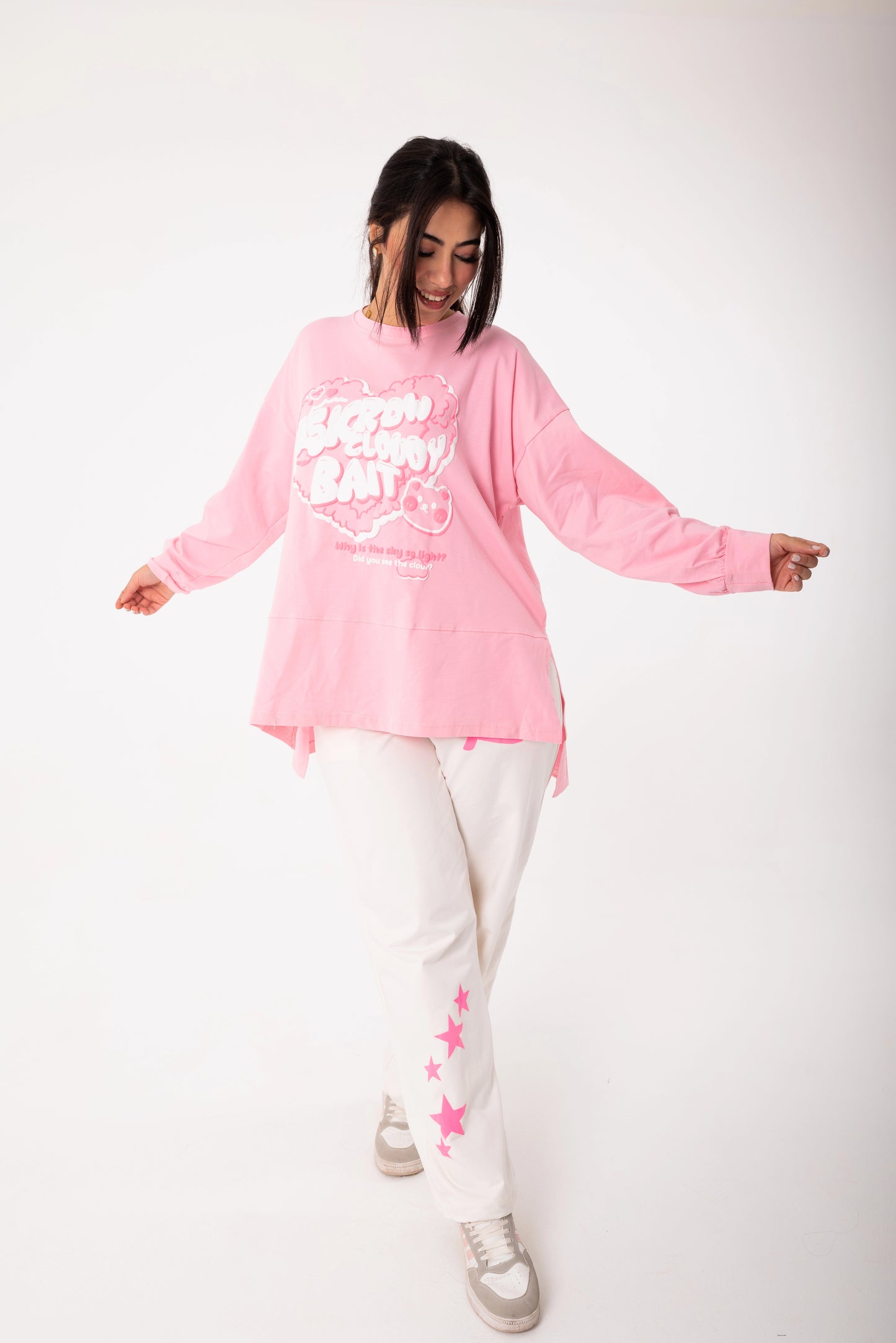 Panda Women Tracksuit Set | Pink * white