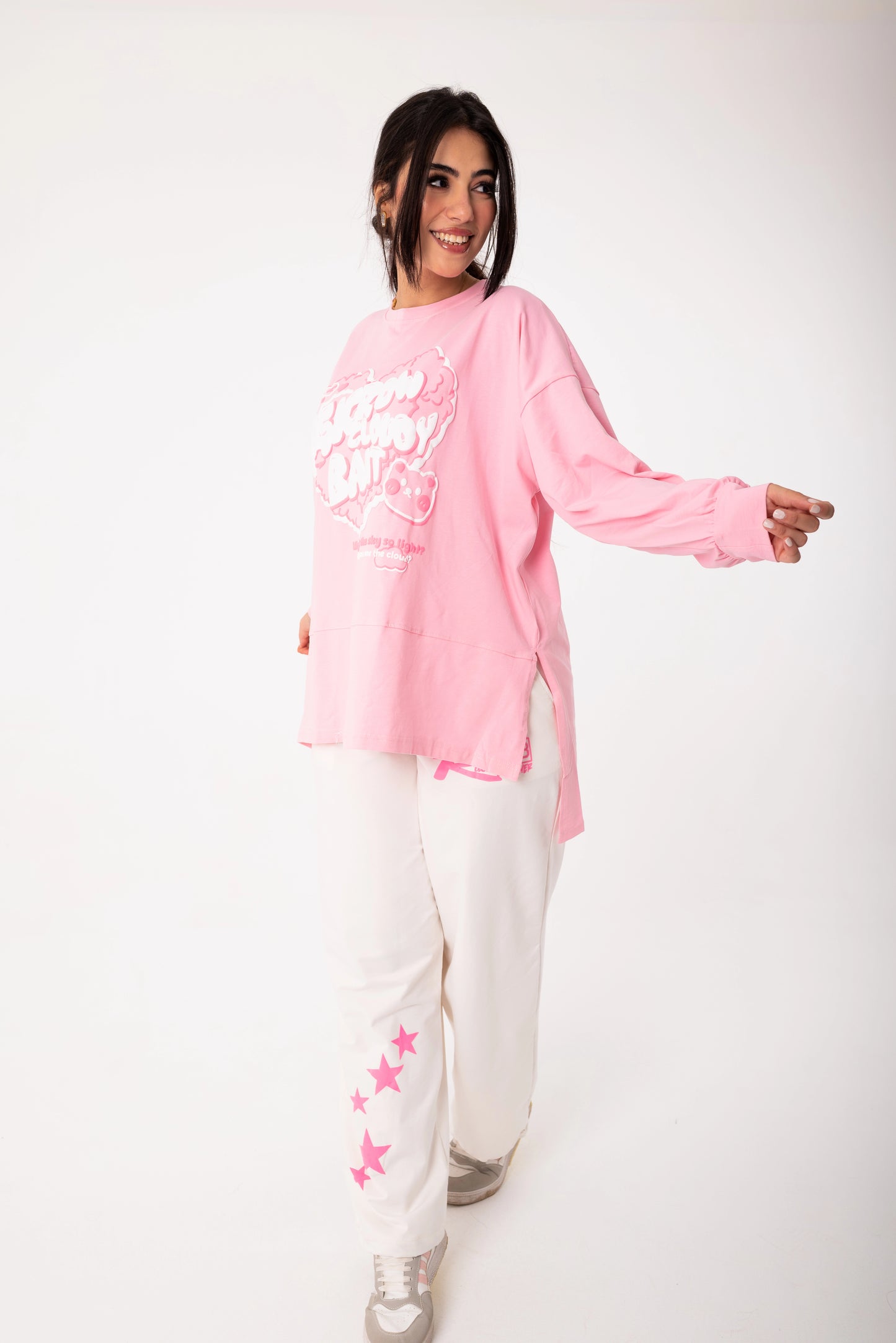 Panda Women Tracksuit Set | Pink * white