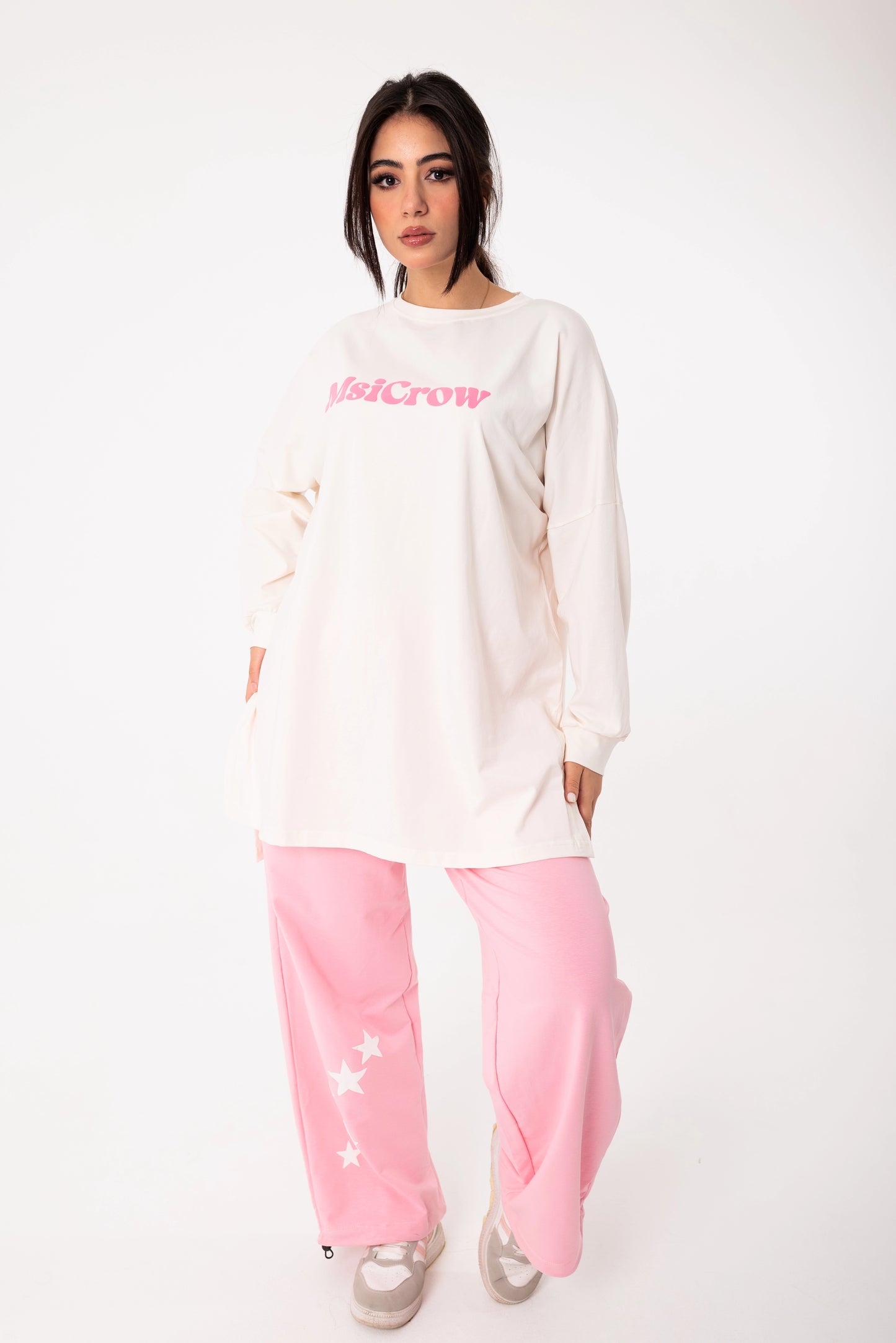 Elysia Women Tracksuit Set | White * Pink