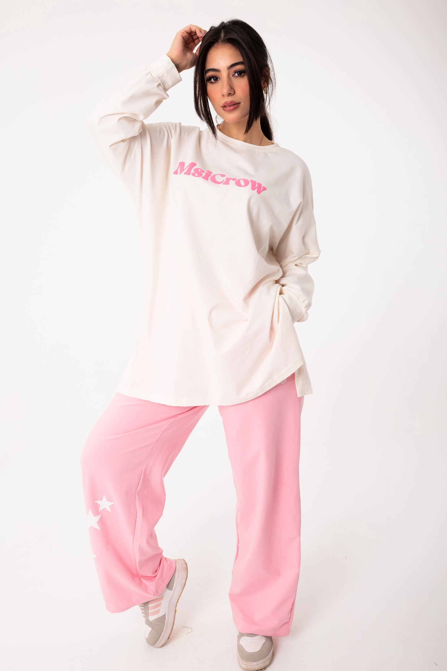 Elysia Women Tracksuit Set | White * Pink