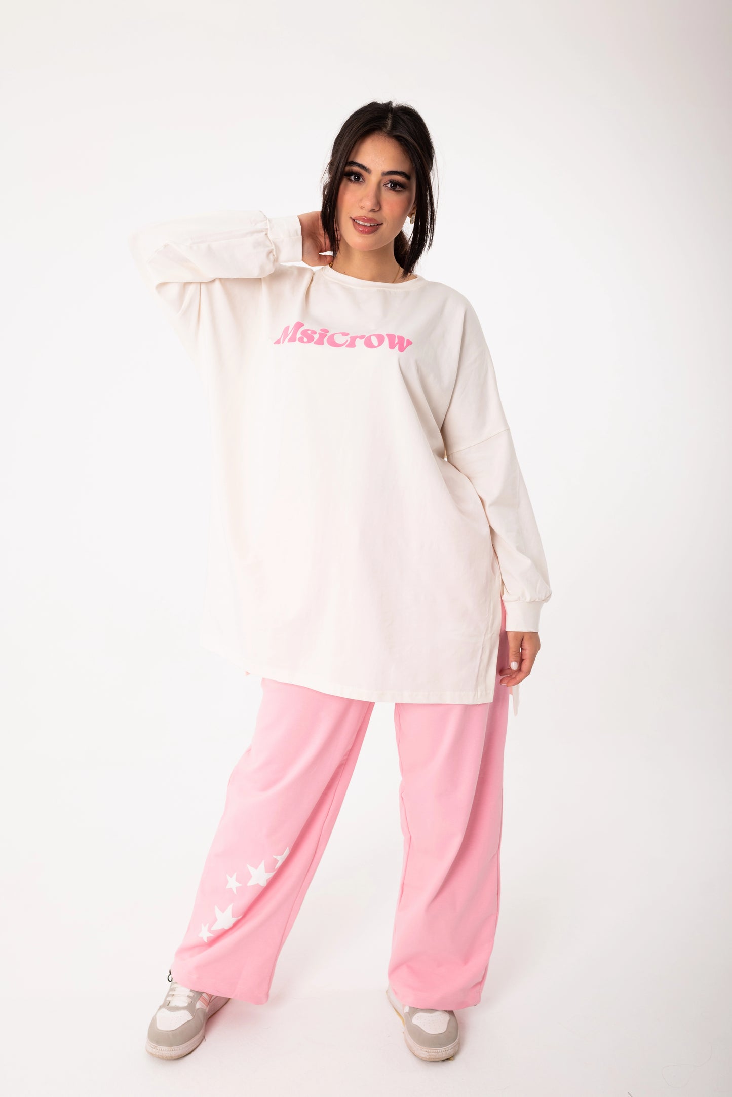 Elysia Women Tracksuit Set | White * Pink