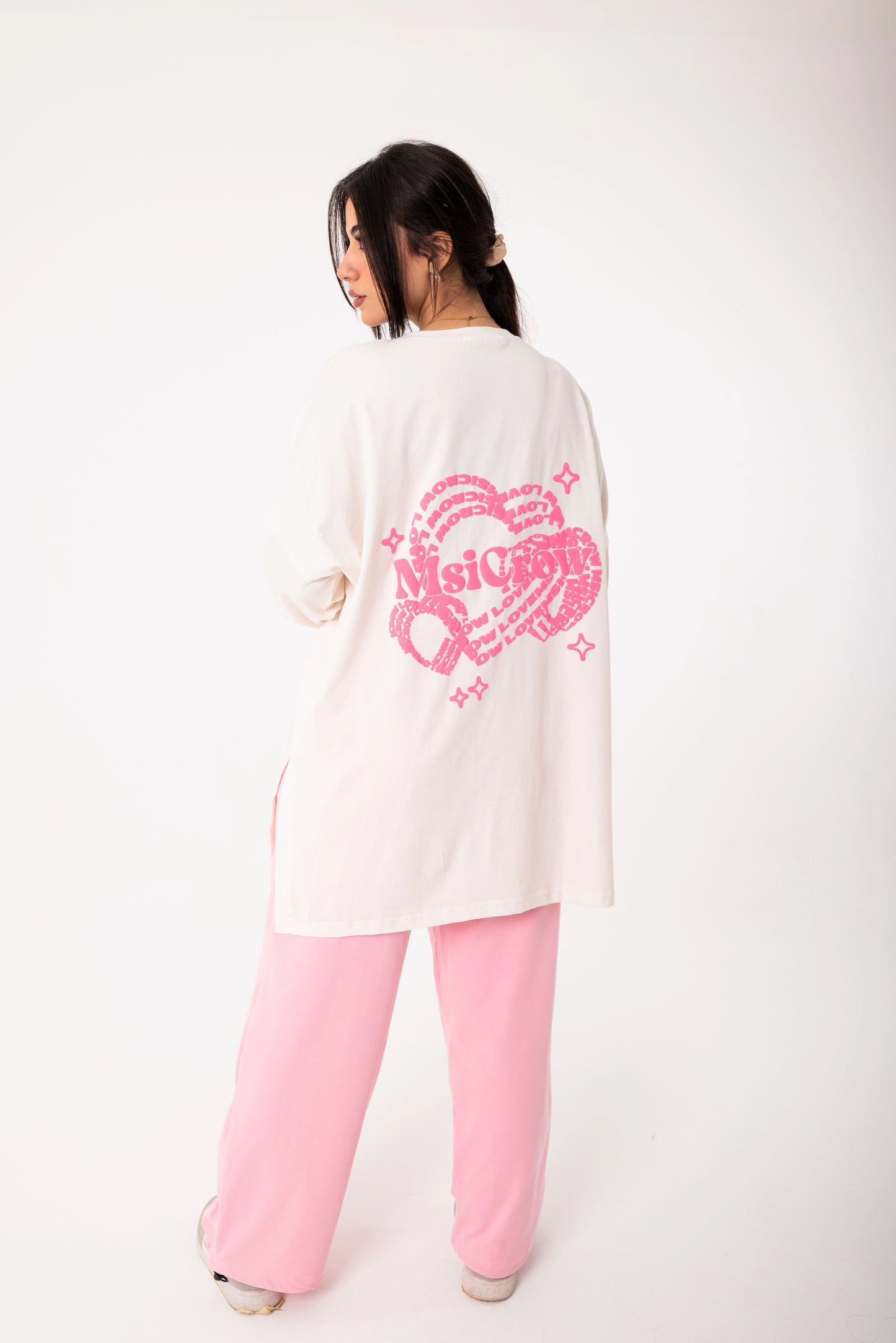 Elysia Women Tracksuit Set | White * Pink