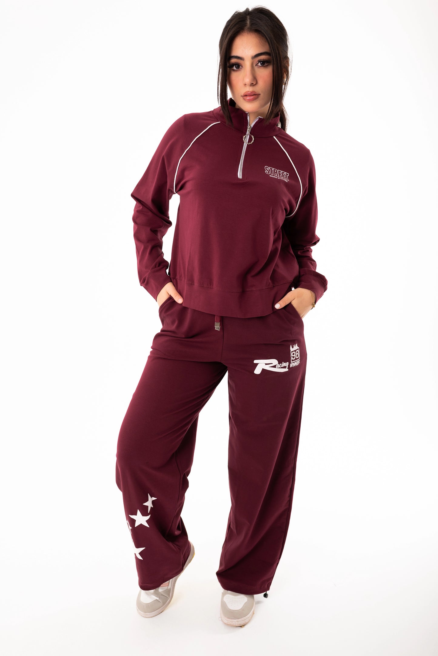 Viva Women Tracksuit Set | Burgundy