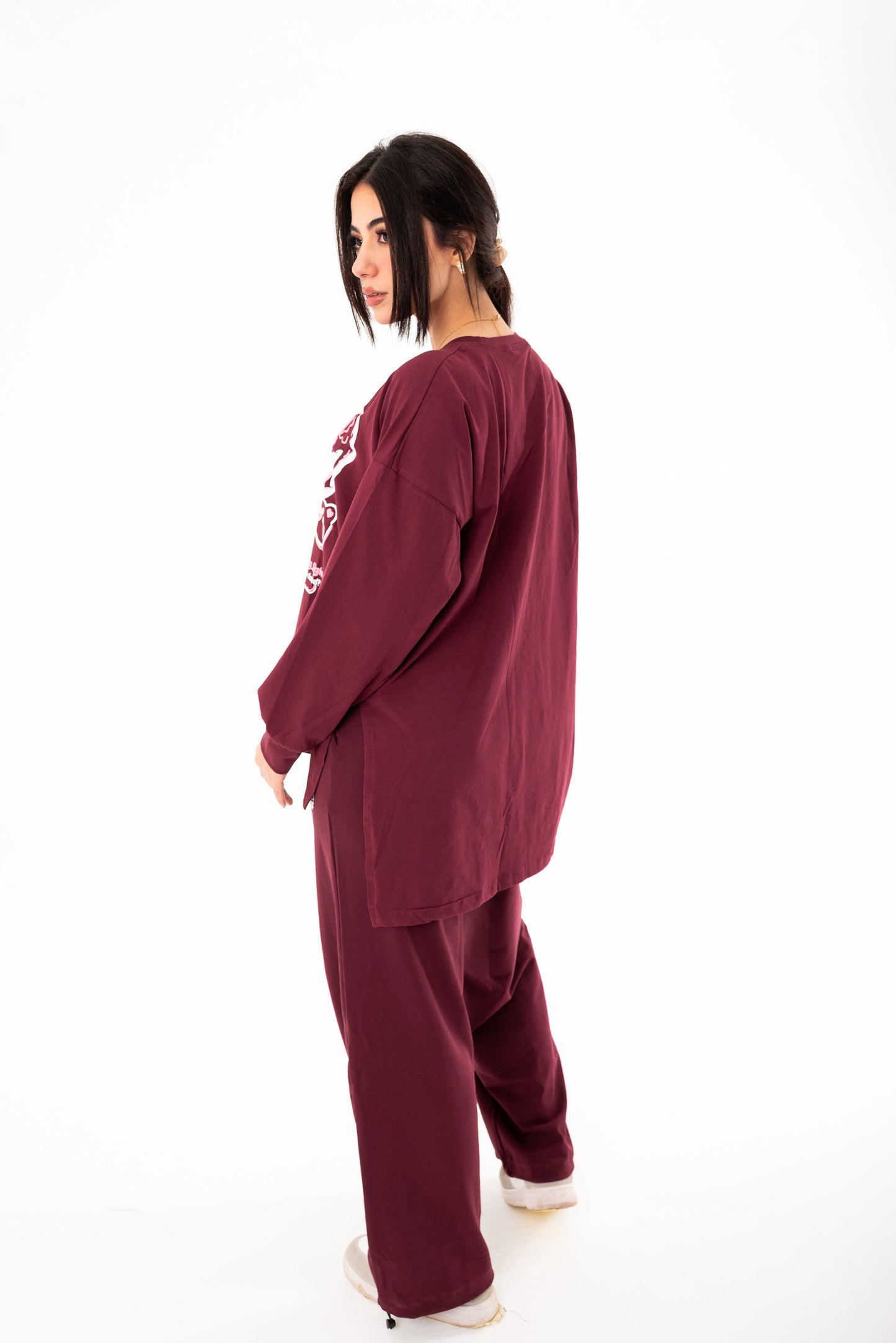 Panda Women Tracksuit Set | Burgundy