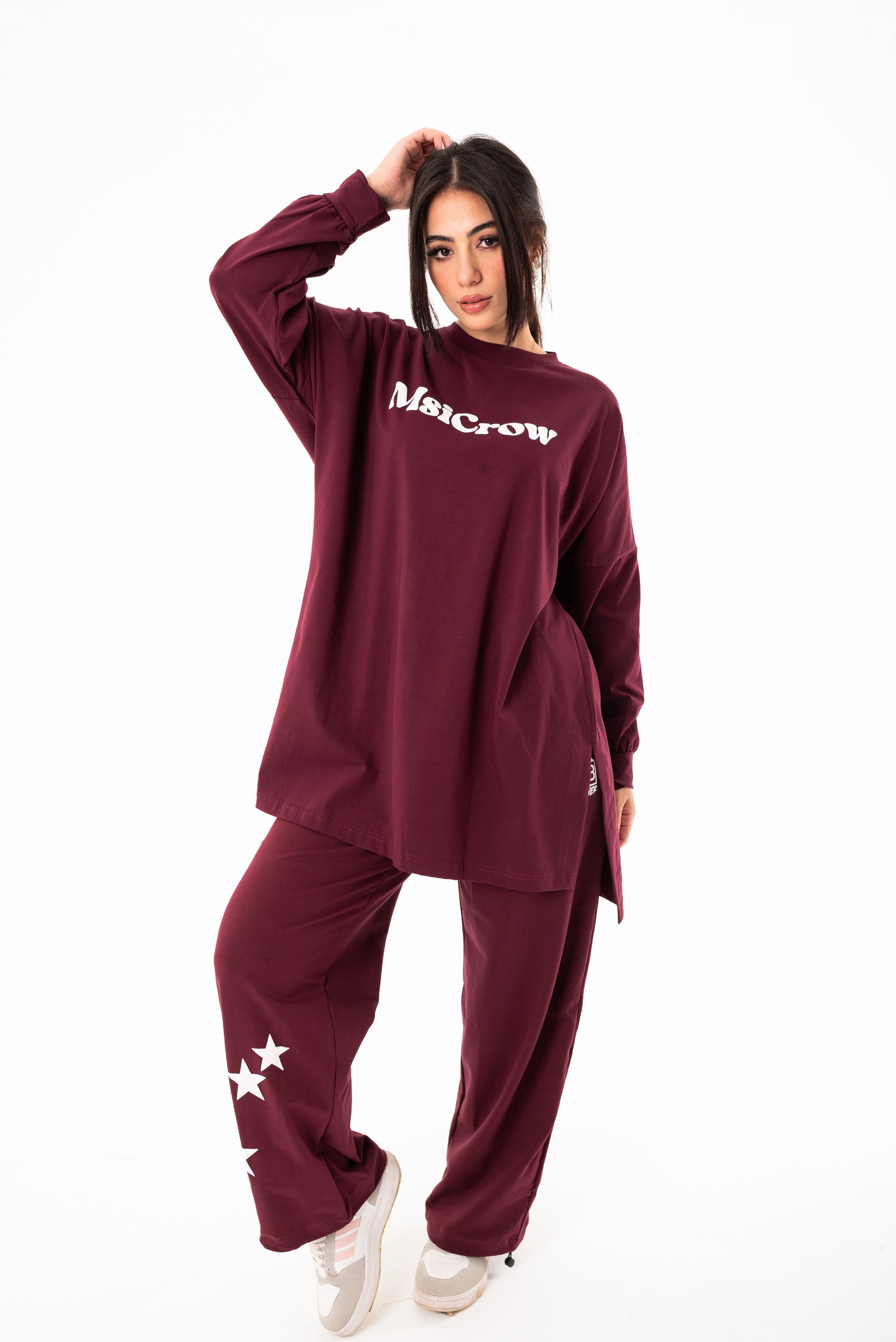 Elysia Women Tracksuit Set | burgundy