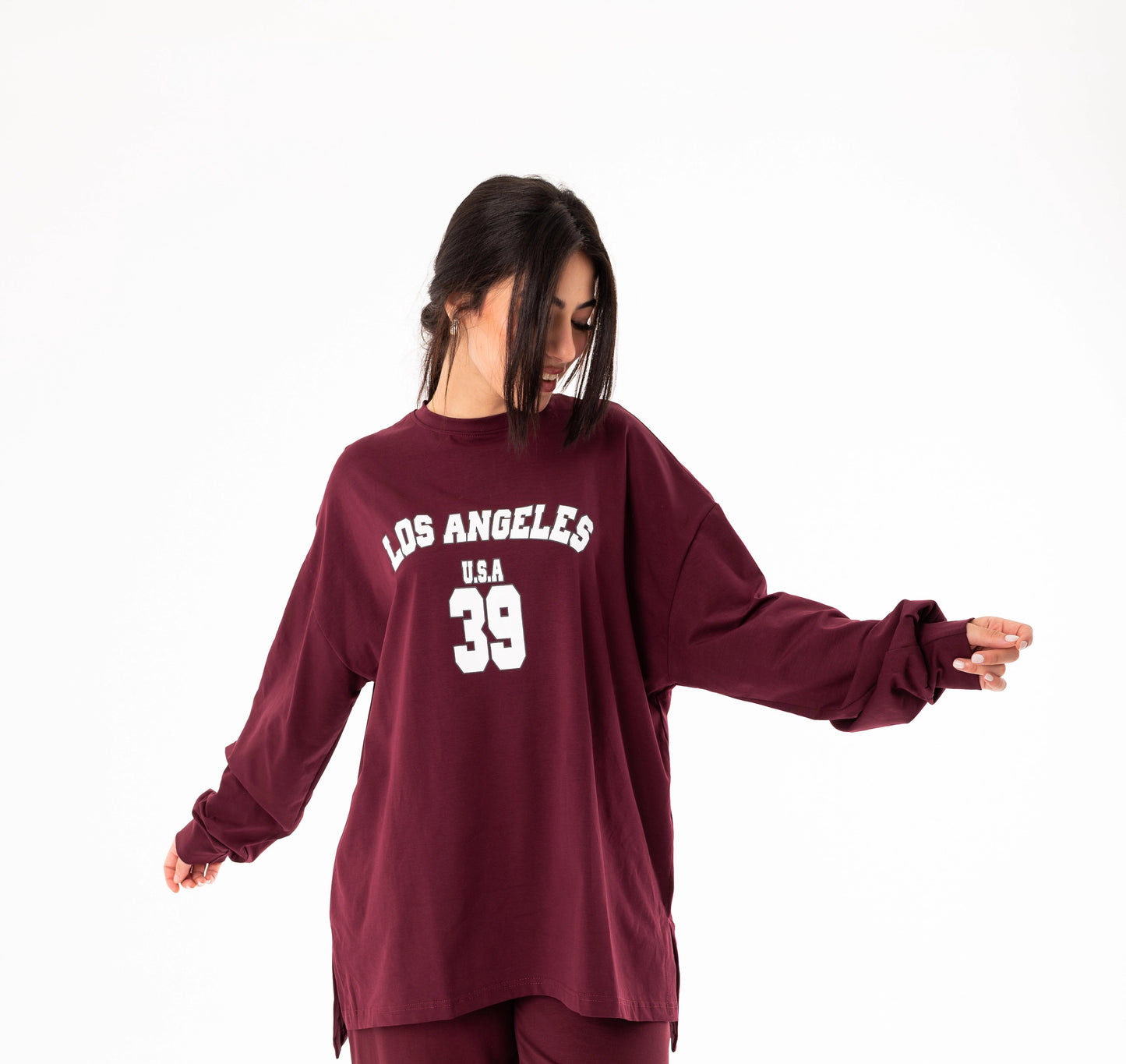 Breeze Over Size Women Sweatshirt | Burg
