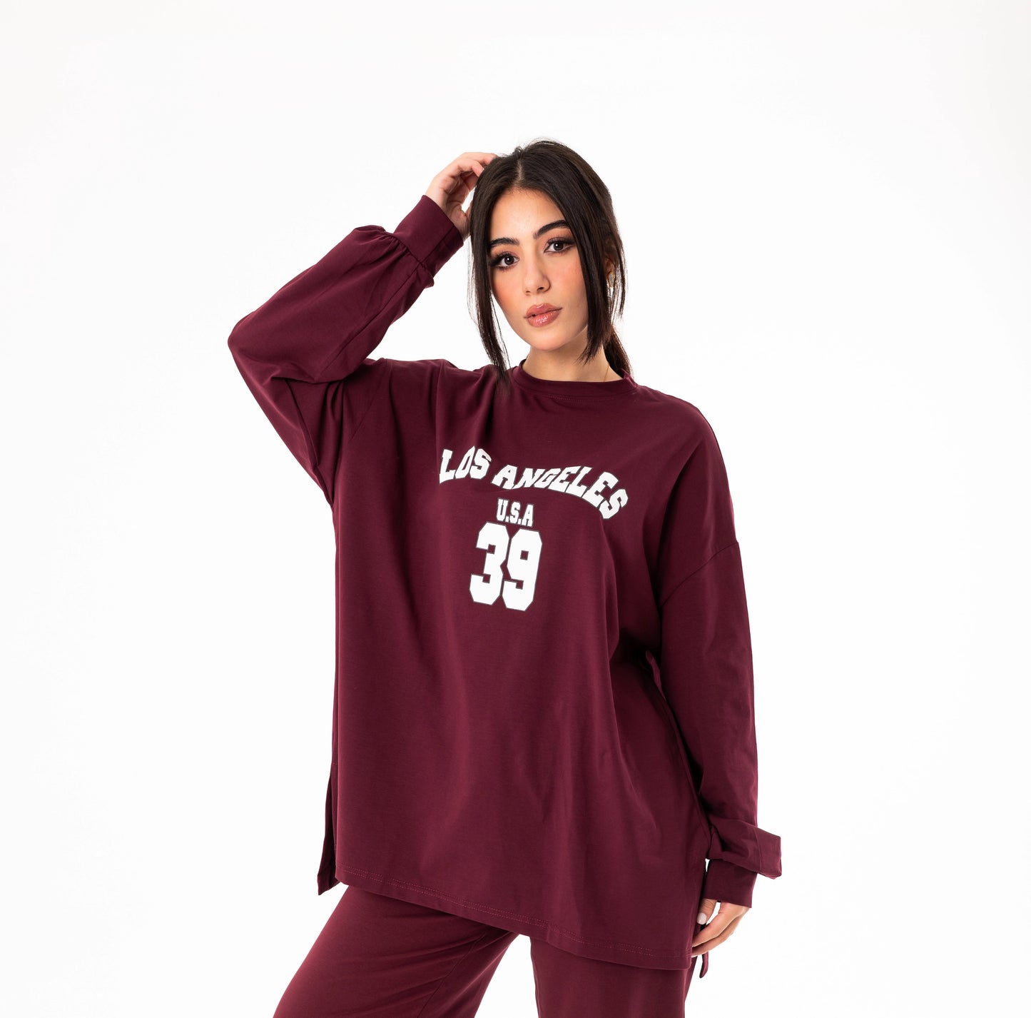 Breeze Over Size Women Sweatshirt | Burg