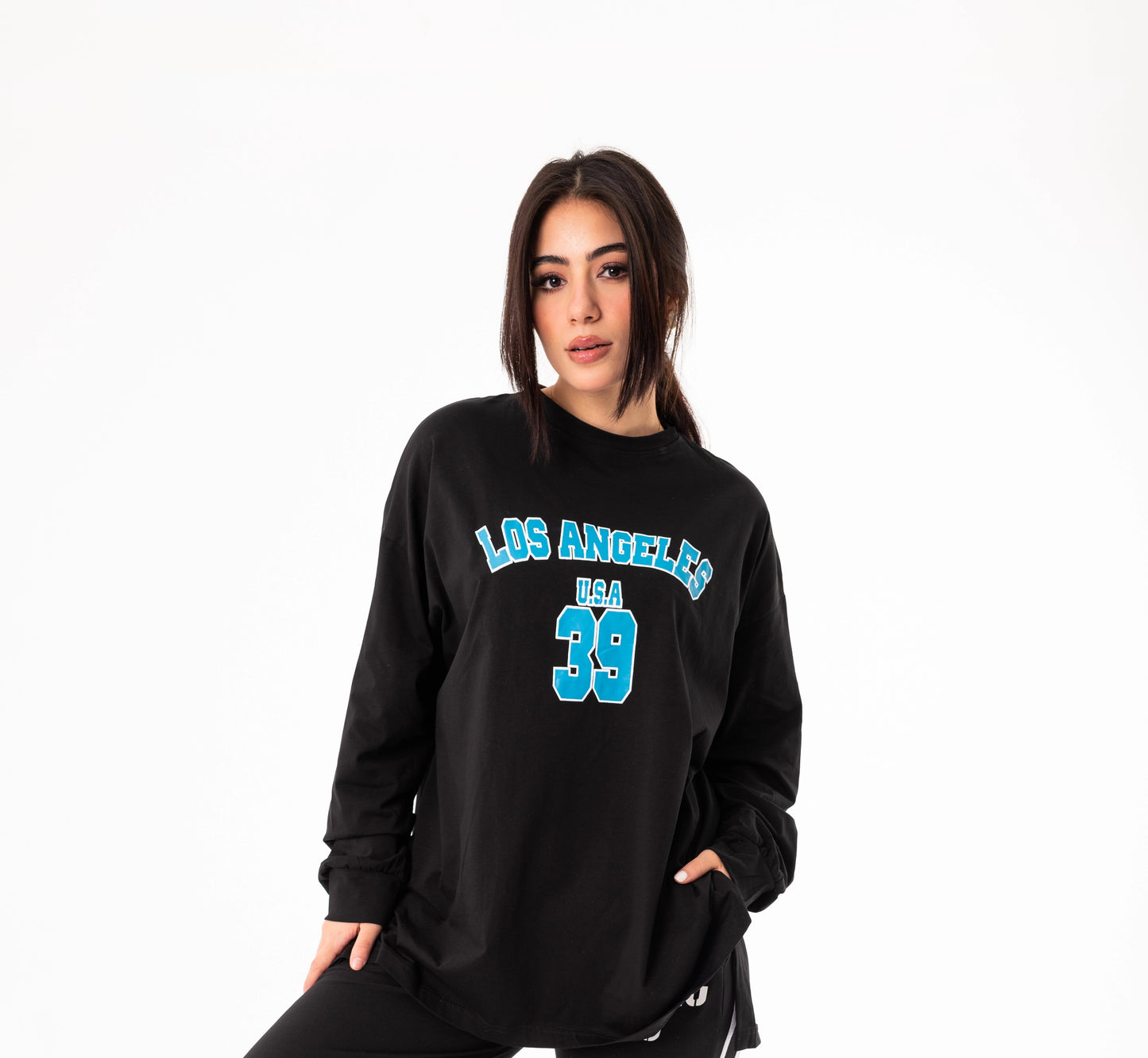 Breeze Over Size Women Sweatshirt | Black