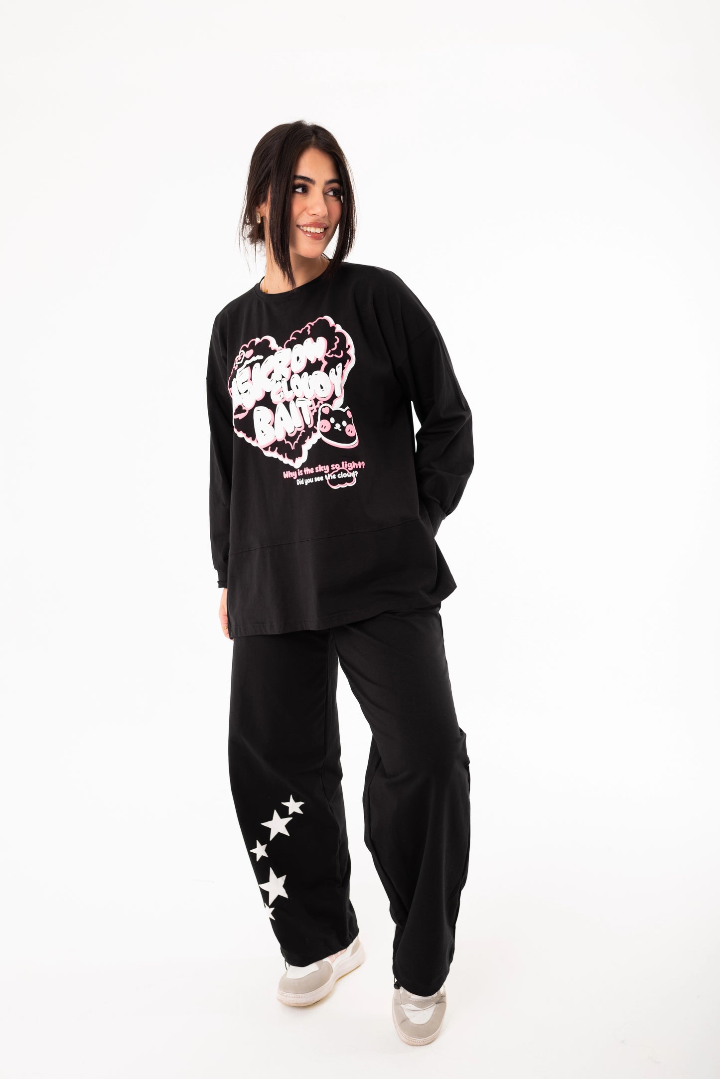 Panda Women Tracksuit Set | Black