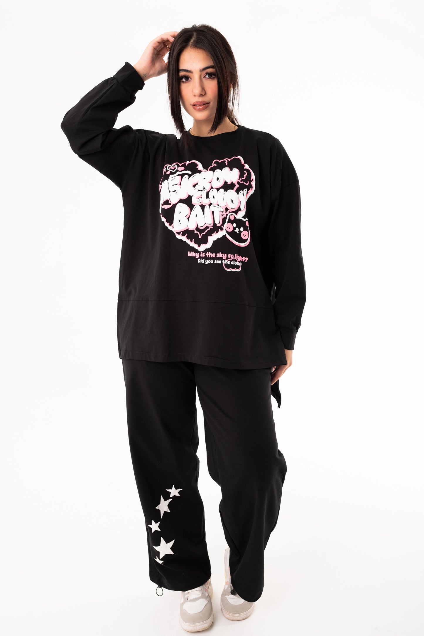 Panda Women Tracksuit Set | Black