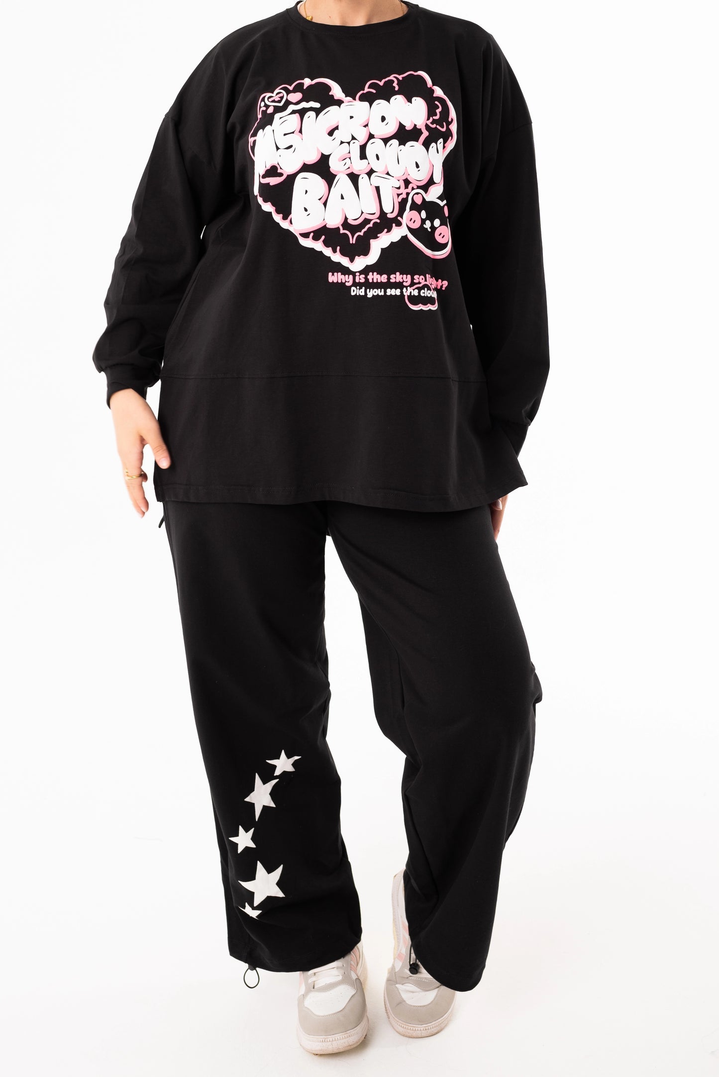 Panda Women Tracksuit Set | Black