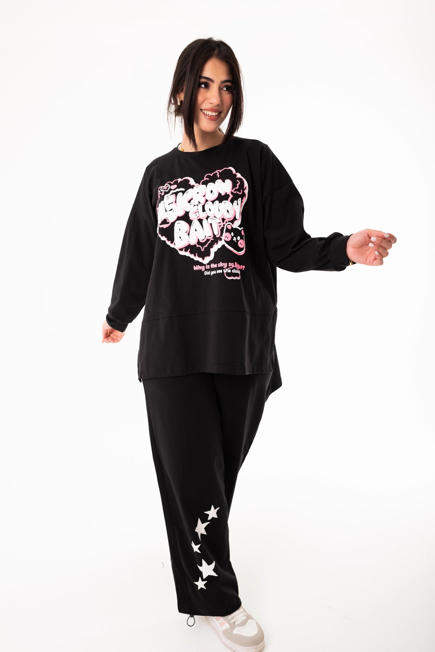 Panda Women Tracksuit Set | Black