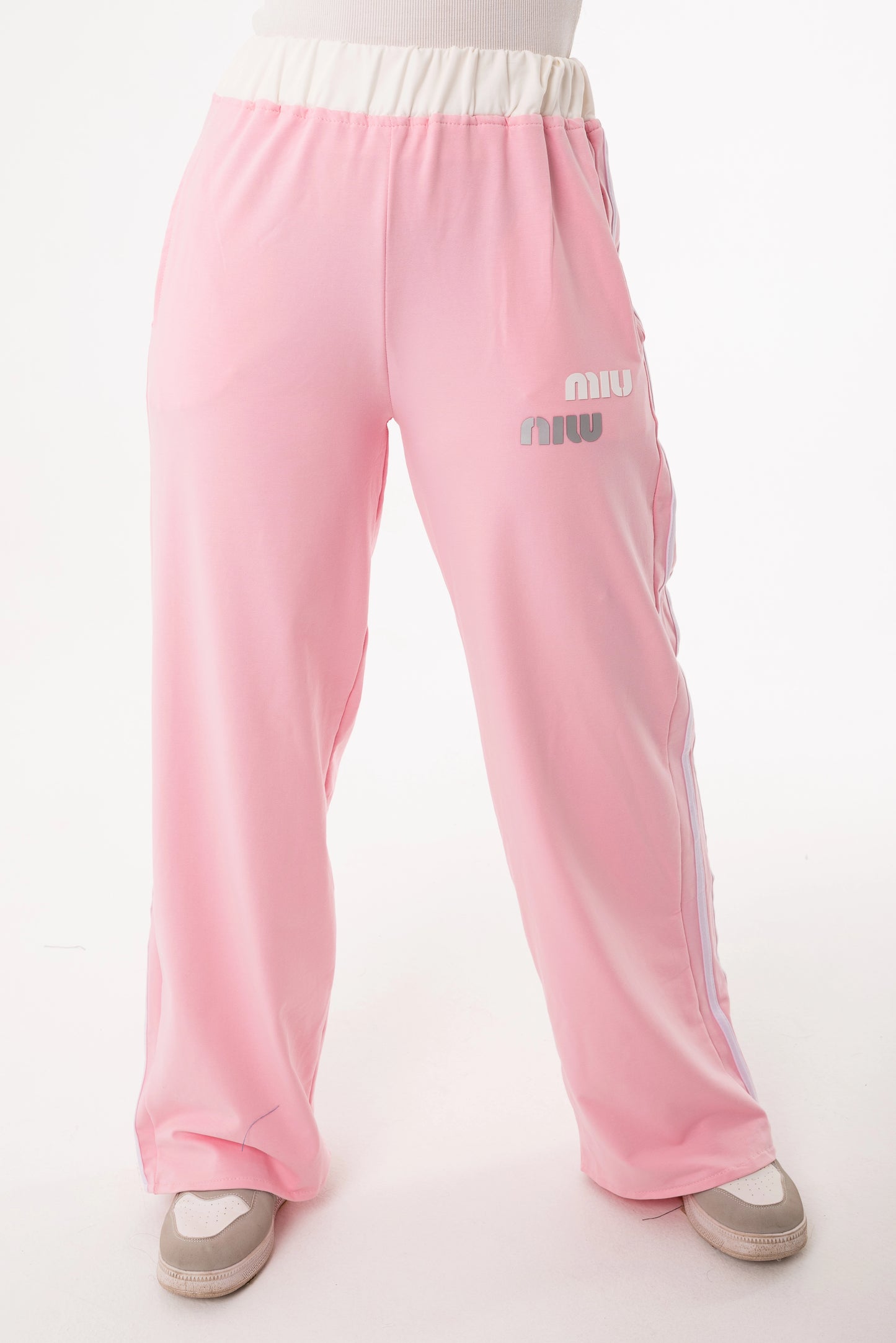 Miu Miu One Size Wide Leg Sweatpants | Pink