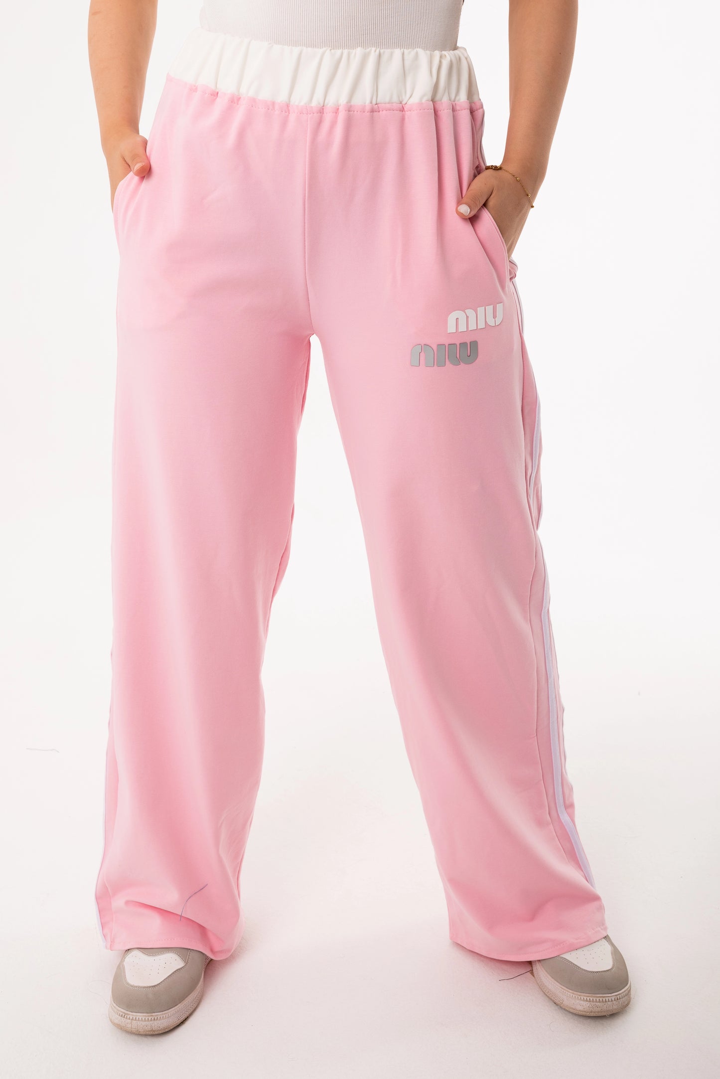 Miu Miu One Size Wide Leg Sweatpants | Pink