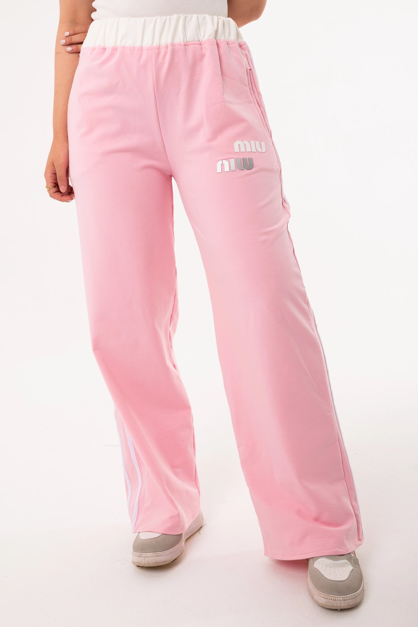 Miu Miu One Size Wide Leg Sweatpants | Pink