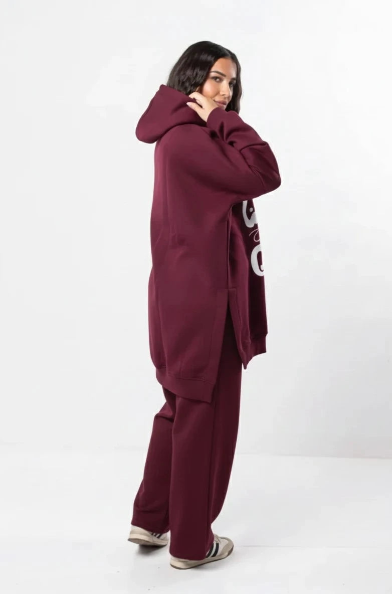 Puffy Milton Cotton One Size Set | Burgundy