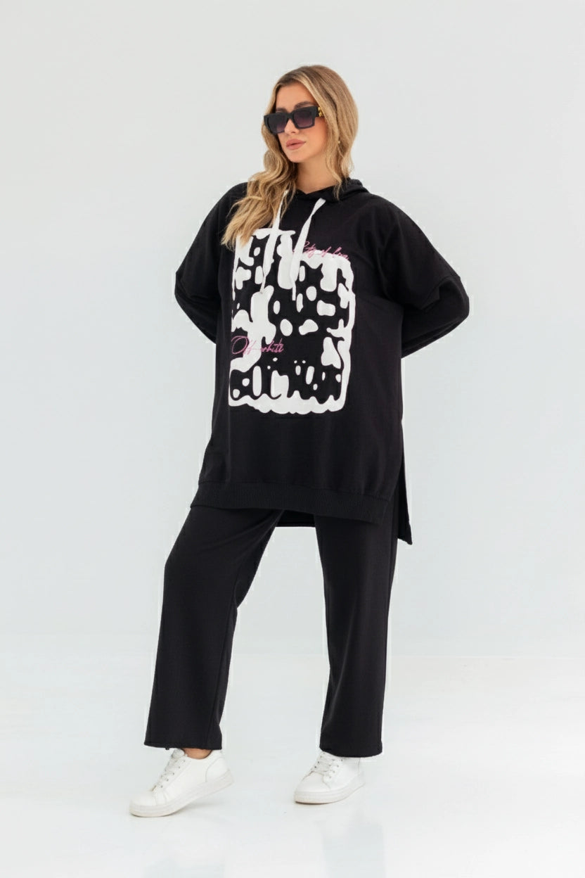 Puffy Milton Cotton One Size Set | Black