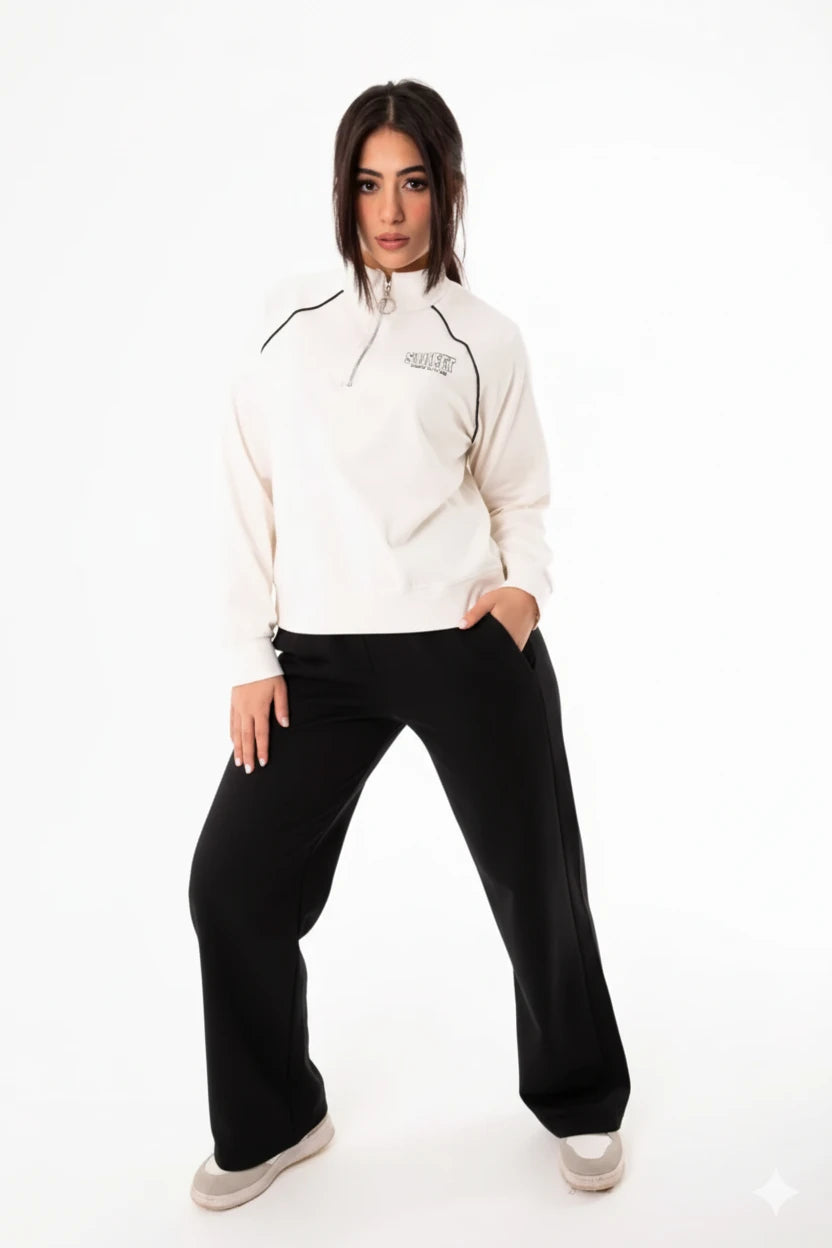 Viva Women Tracksuit Set | White * Black