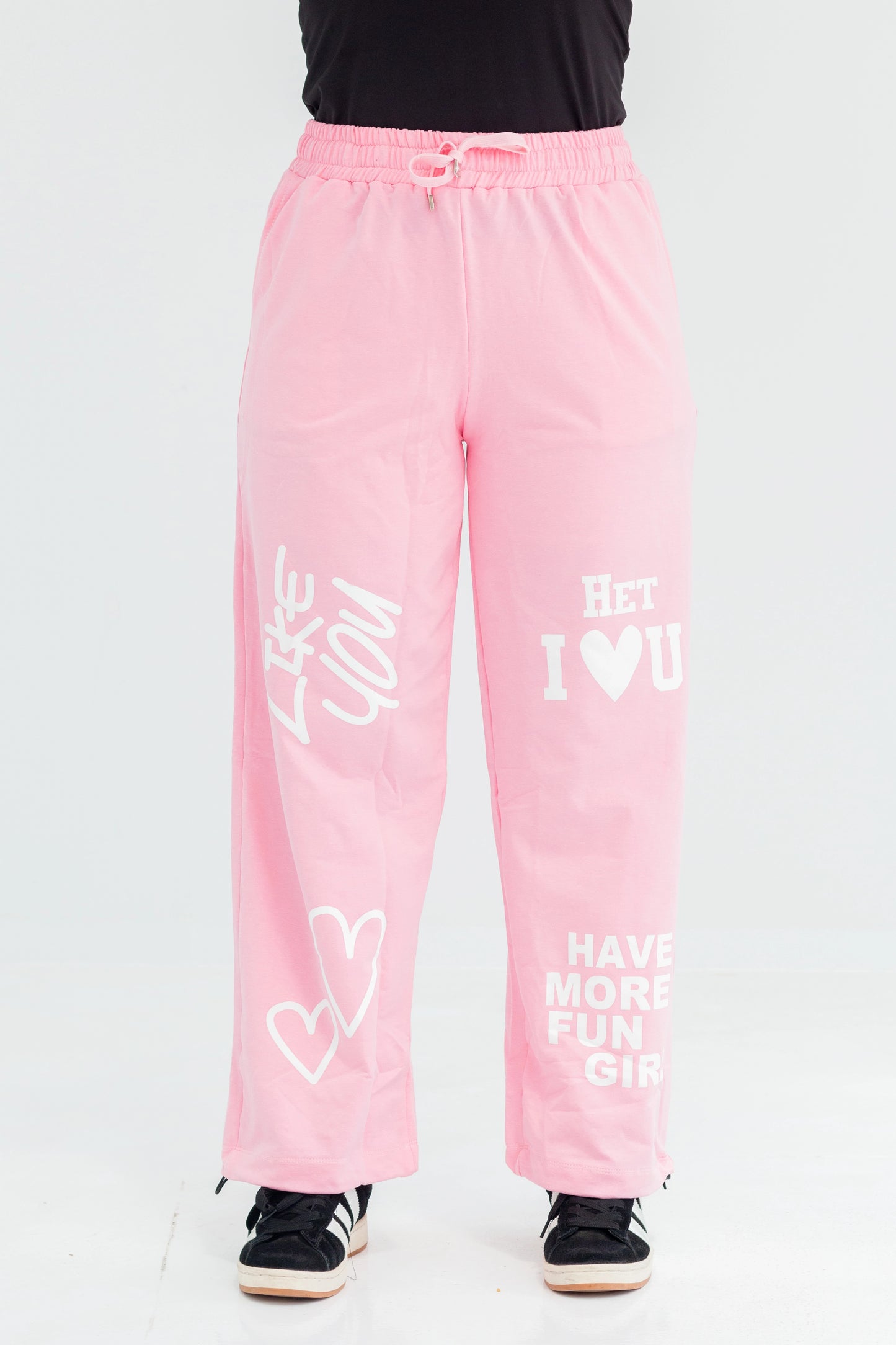 Neon Flex One Size Wide Leg Sweatpants | Pink