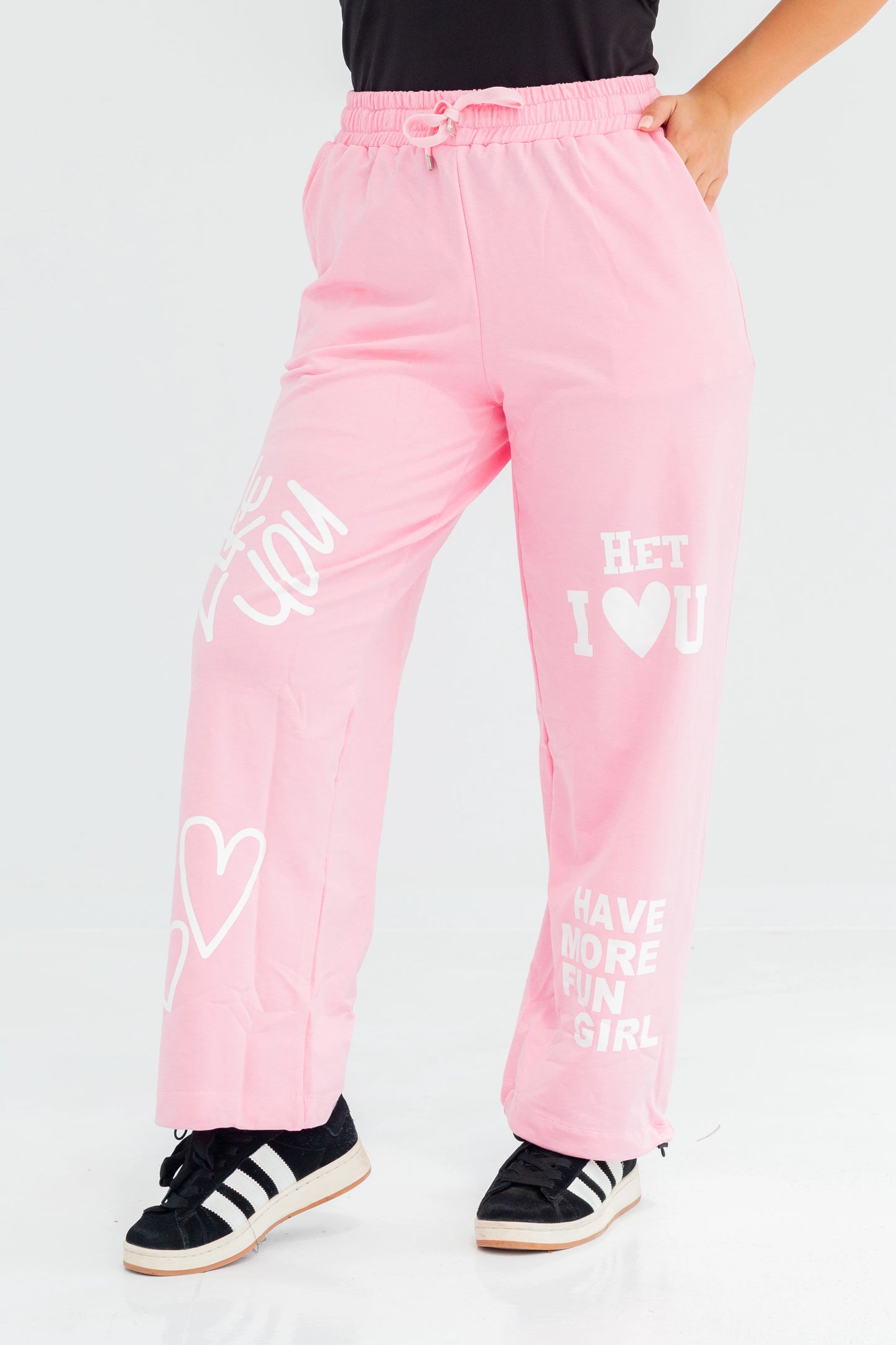 Neon Flex One Size Wide Leg Sweatpants | Pink