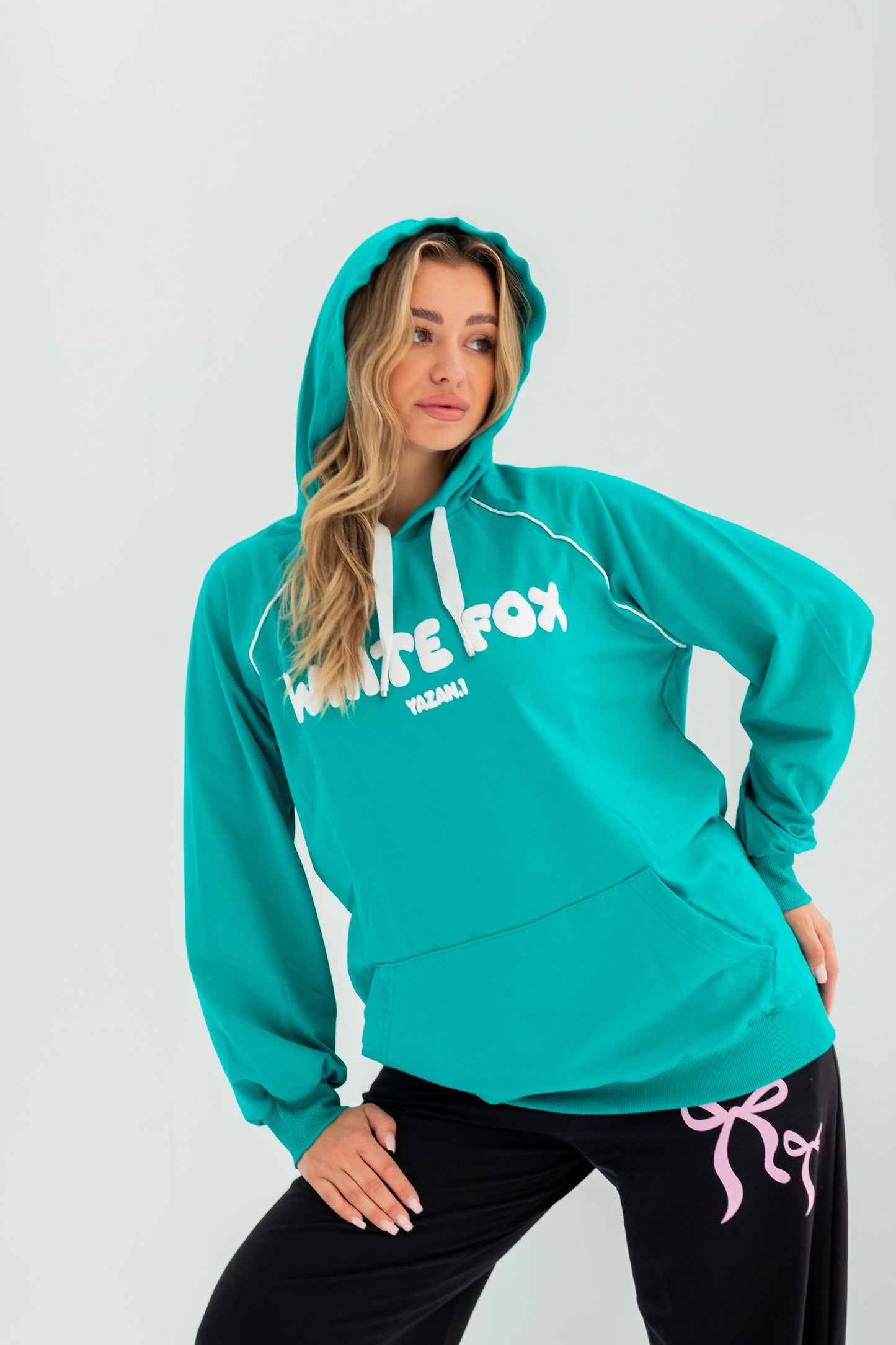 WhiteFox Over Size Women Sweatshirt | turquoise