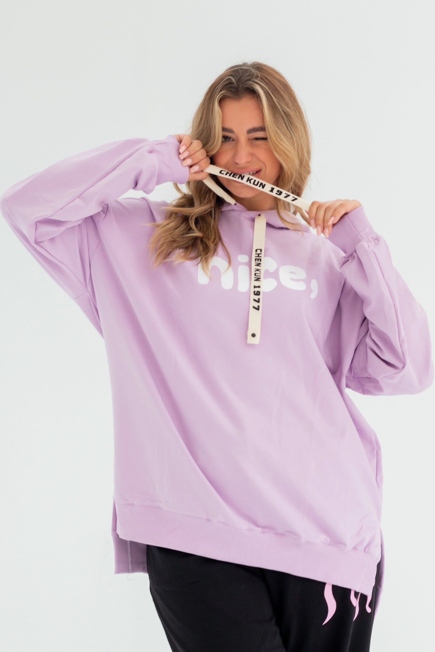 Nice Over Size Women Sweatshirt | Purple