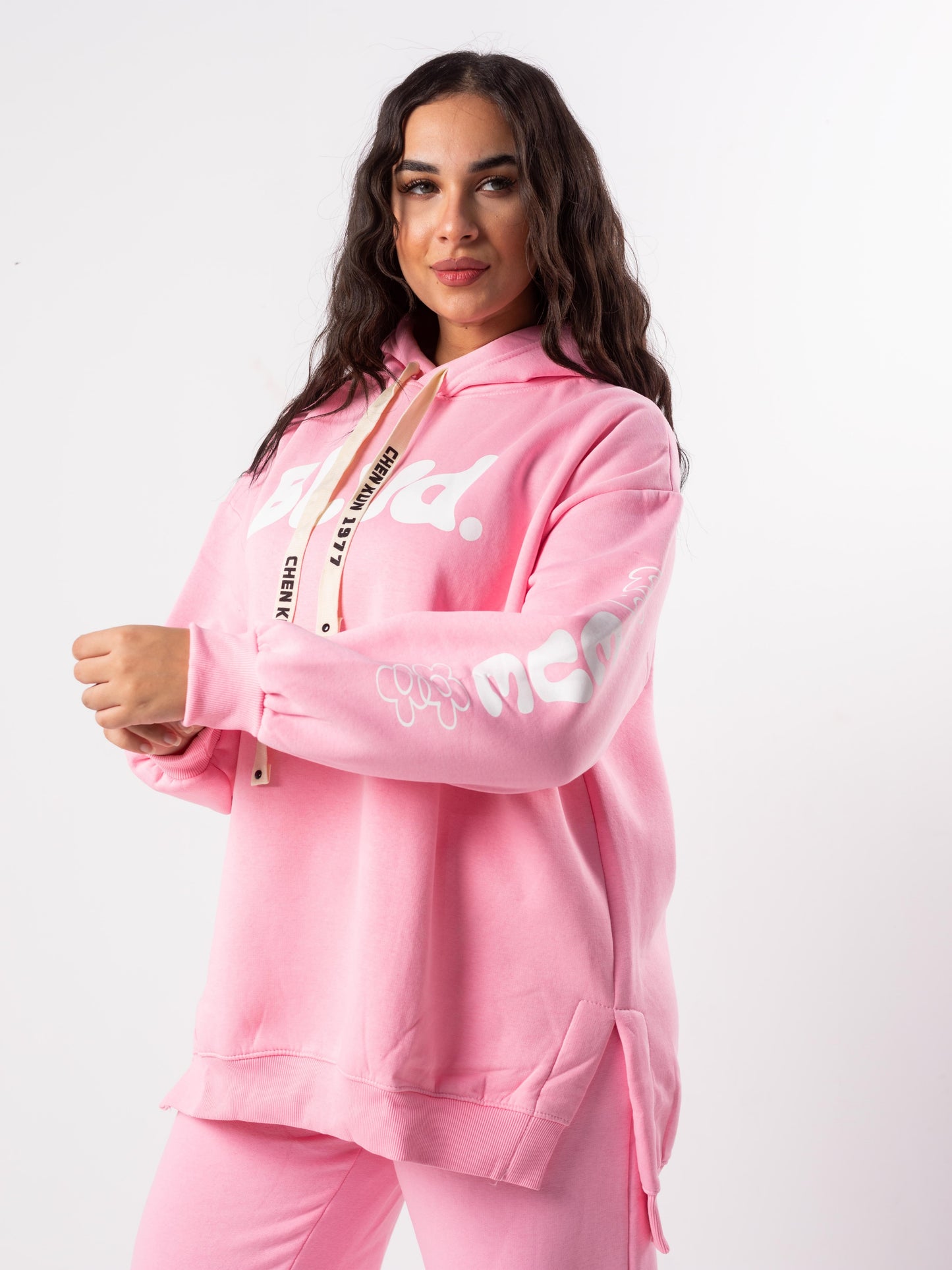 Blvd  Milton Cotton one Size hoodie | Pink