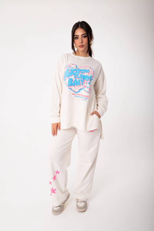 Panda Women Tracksuit Set | White