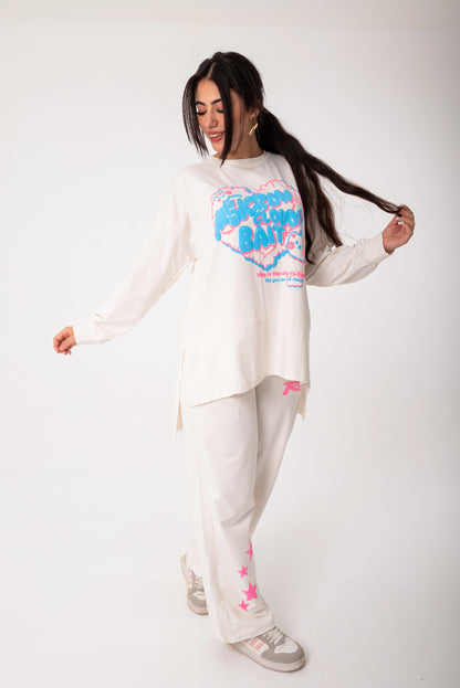 Panda Women Tracksuit Set | White