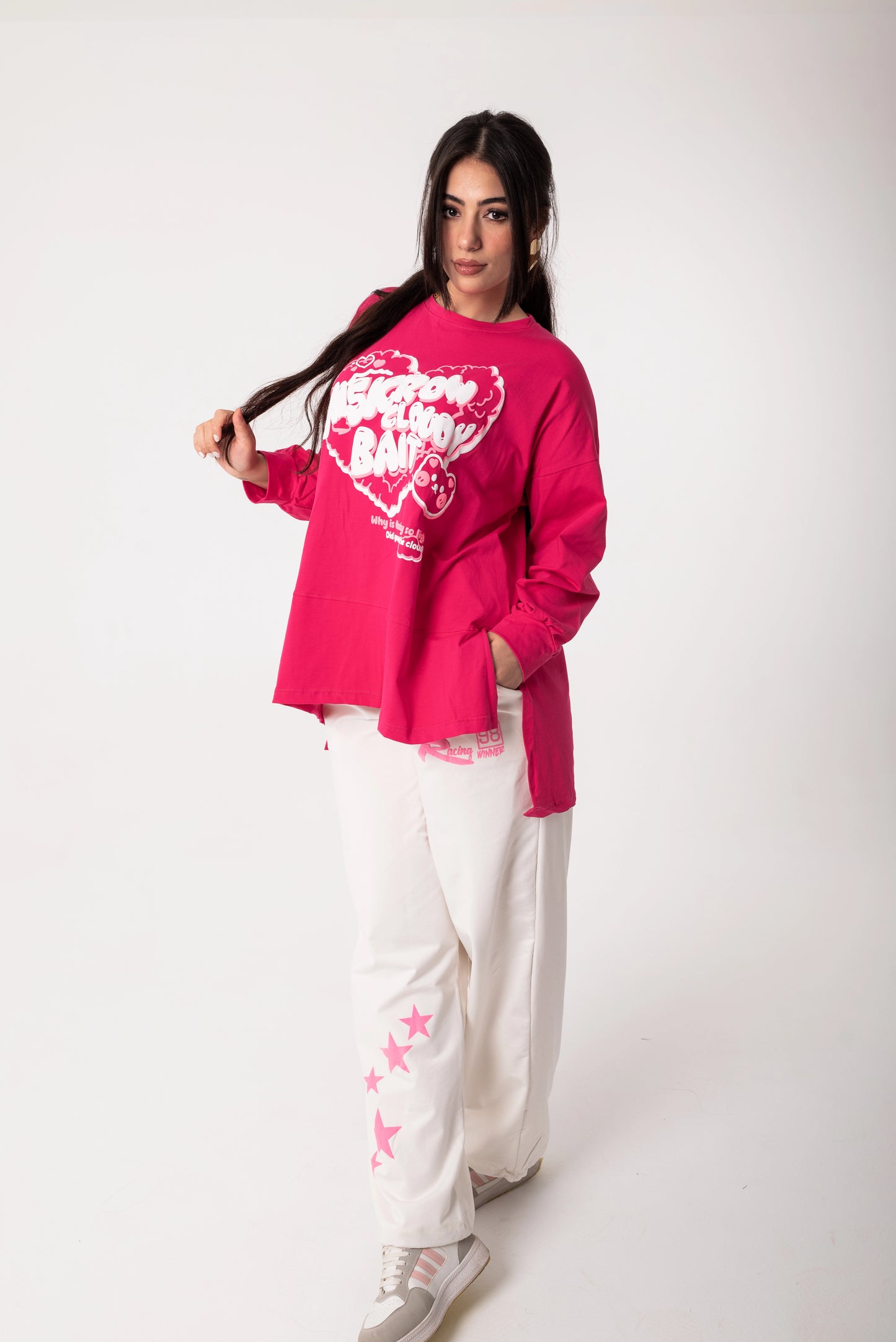Panda Women Tracksuit Set | Fuchsia * white