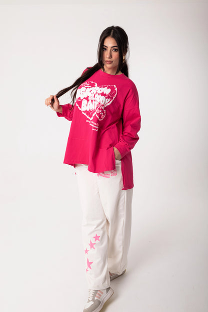 Panda Women Tracksuit Set | Fuchsia * white
