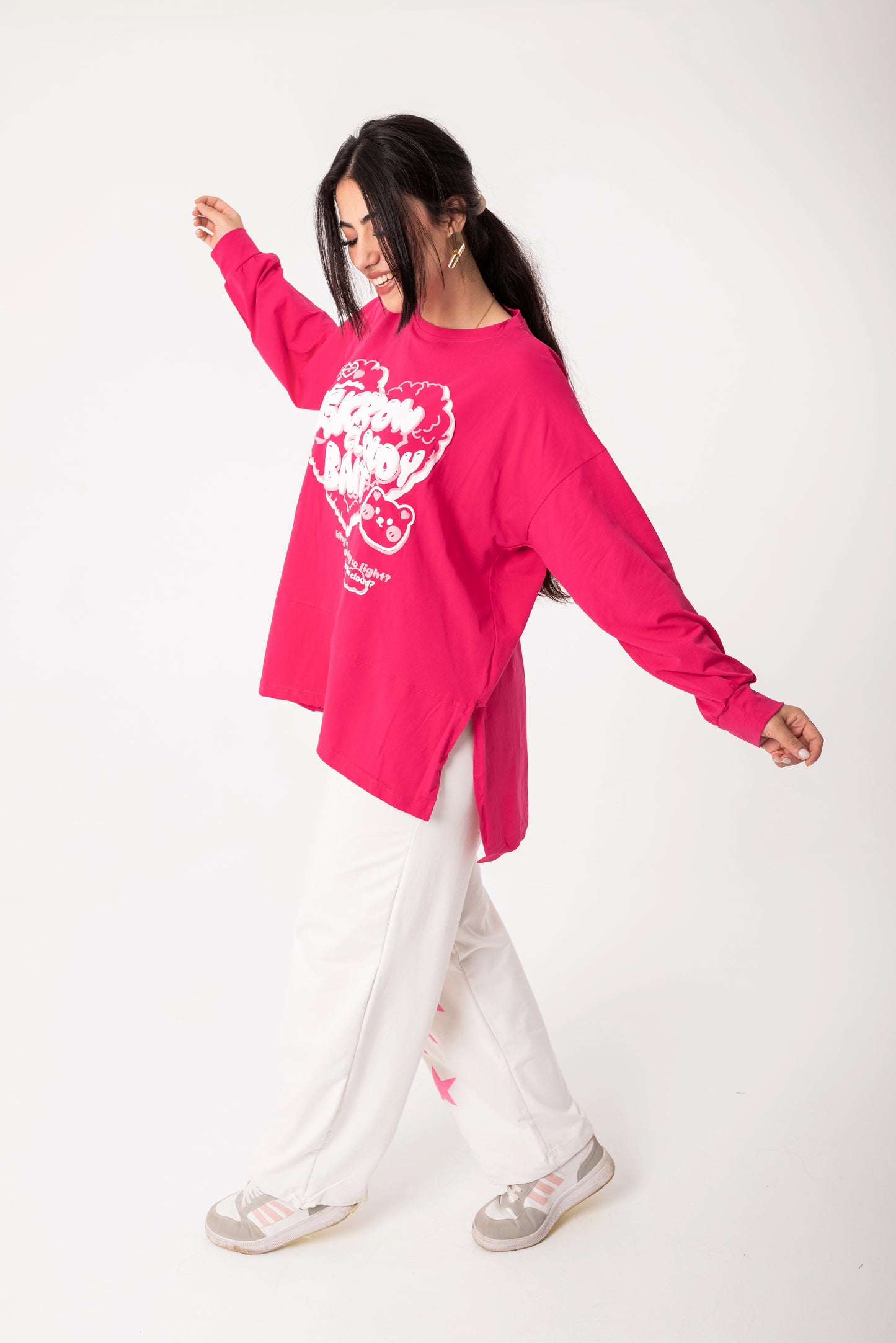 Panda Women Tracksuit Set | Fuchsia * white