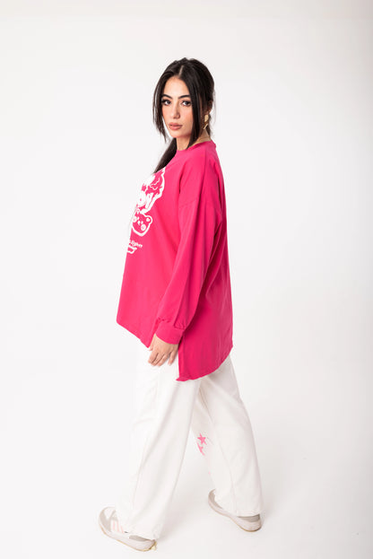 Panda Women Tracksuit Set | Fuchsia * white