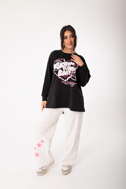 Panda Women Tracksuit Set | Black * White